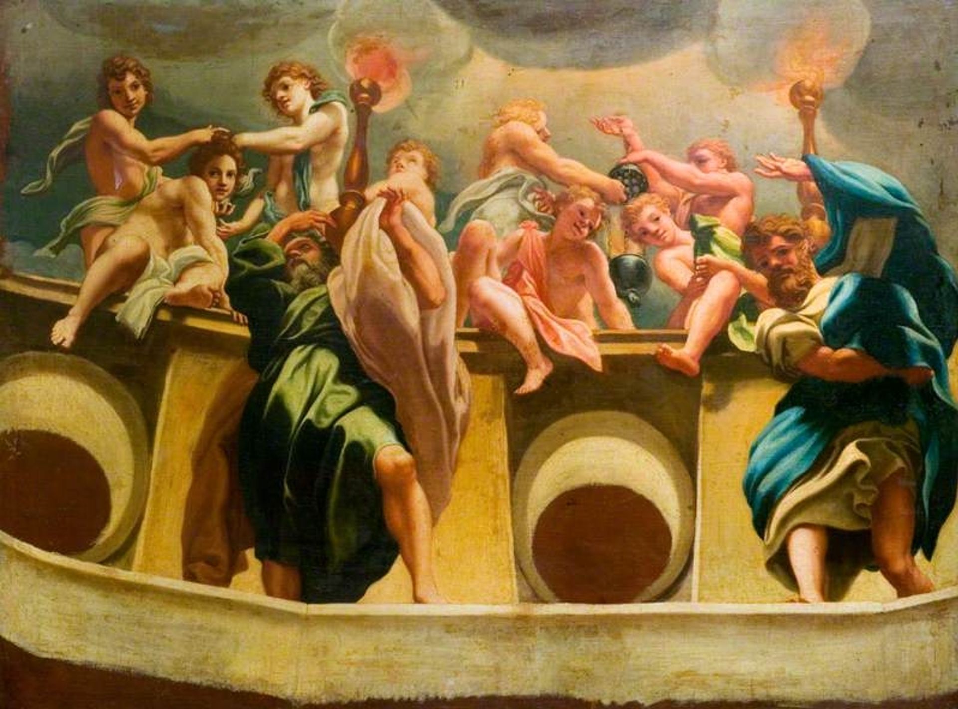Apostles and Angels at the Assumption by Correggio