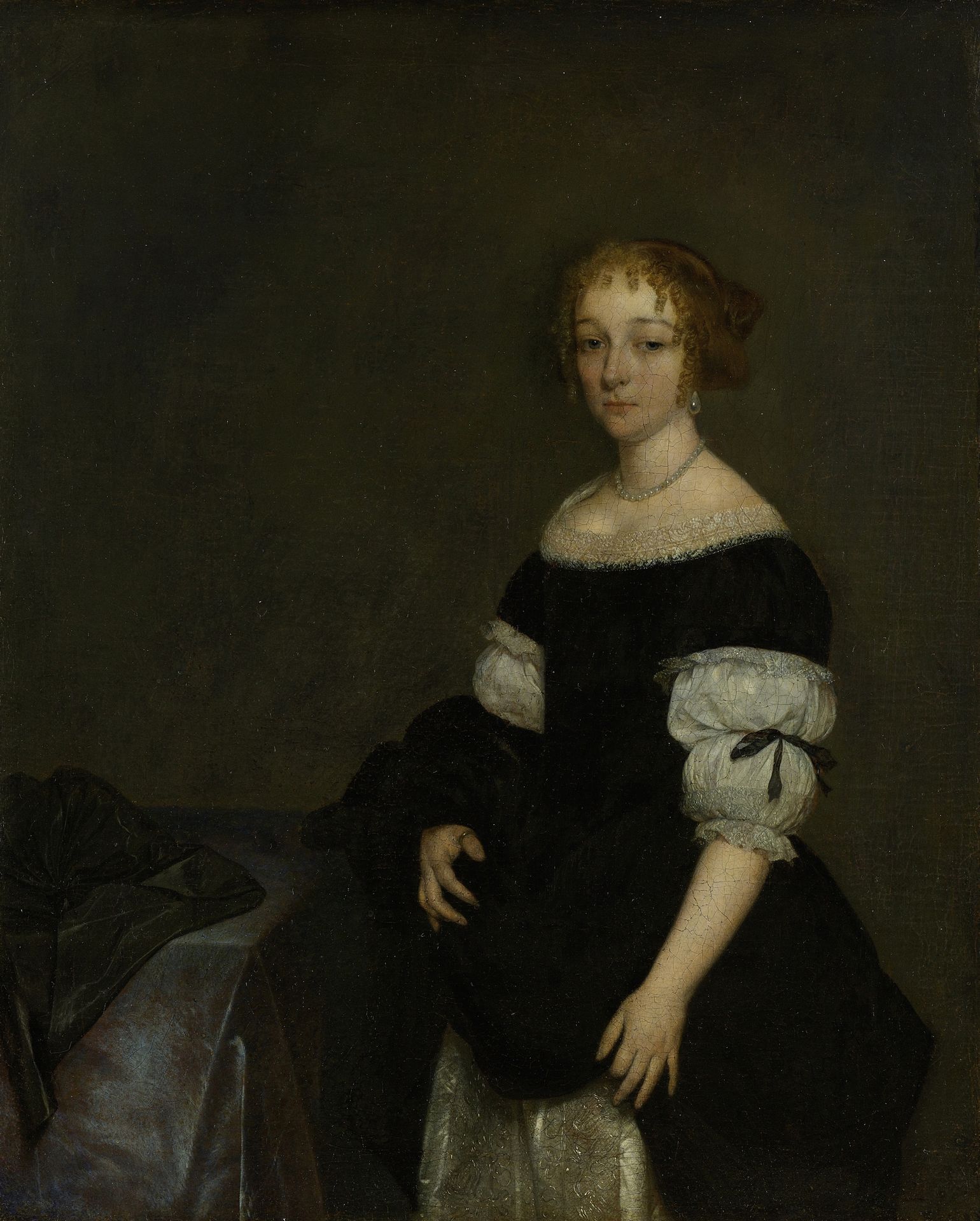Aletta Pancras (1649-1707) Wife of François de Vicq by Gerard ter (II) Borch