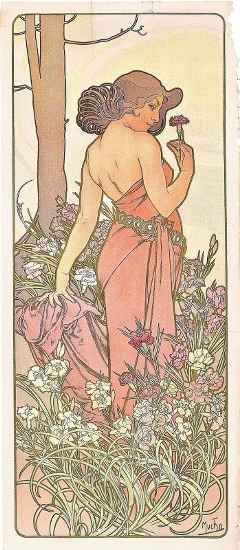 The Carnation by Alphonse Mucha