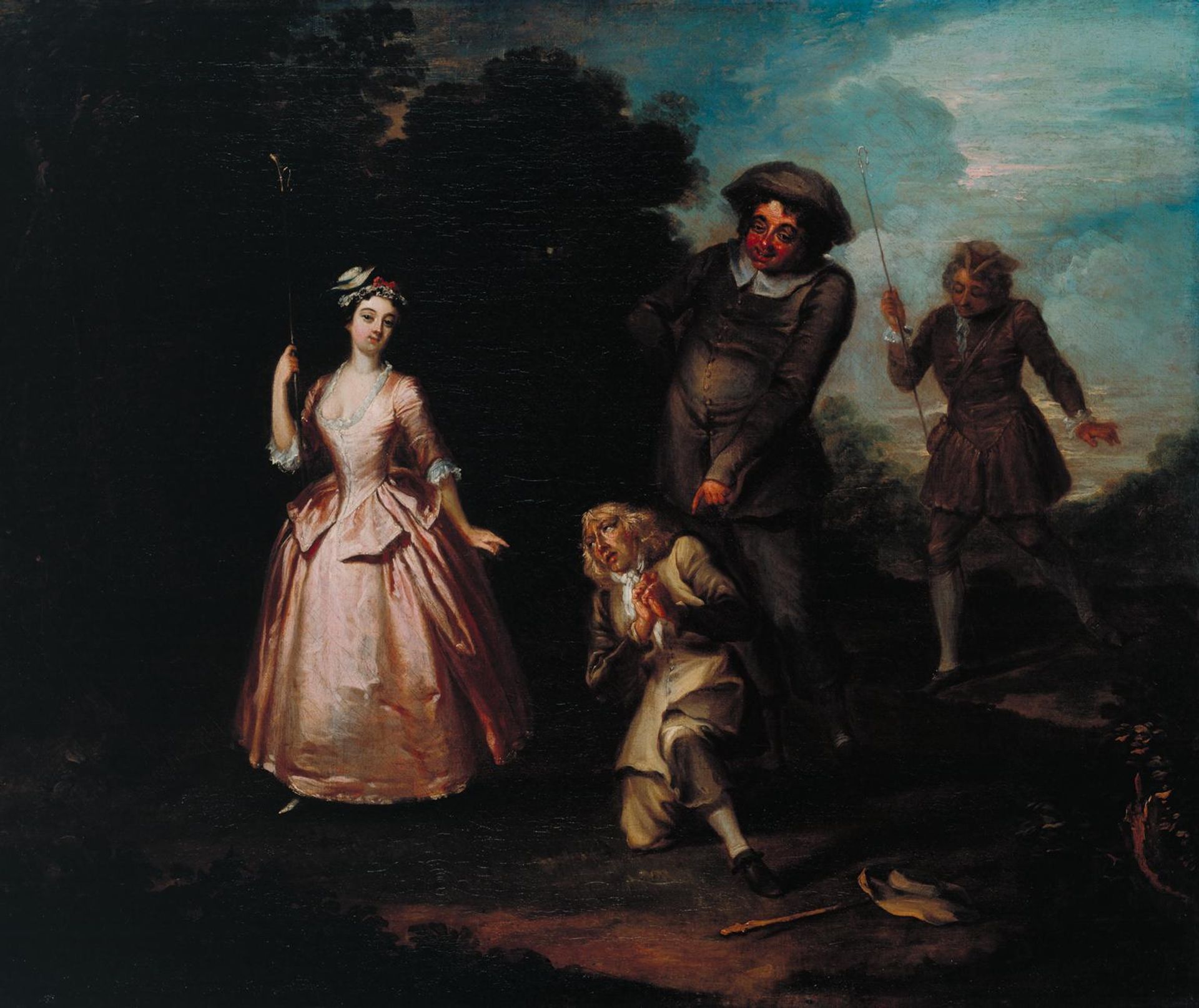 Phillida Rejecting Mopsus and Cimon: A Scene from Colley Cibber’s ‘Damon and Phillida’ by  William Jones