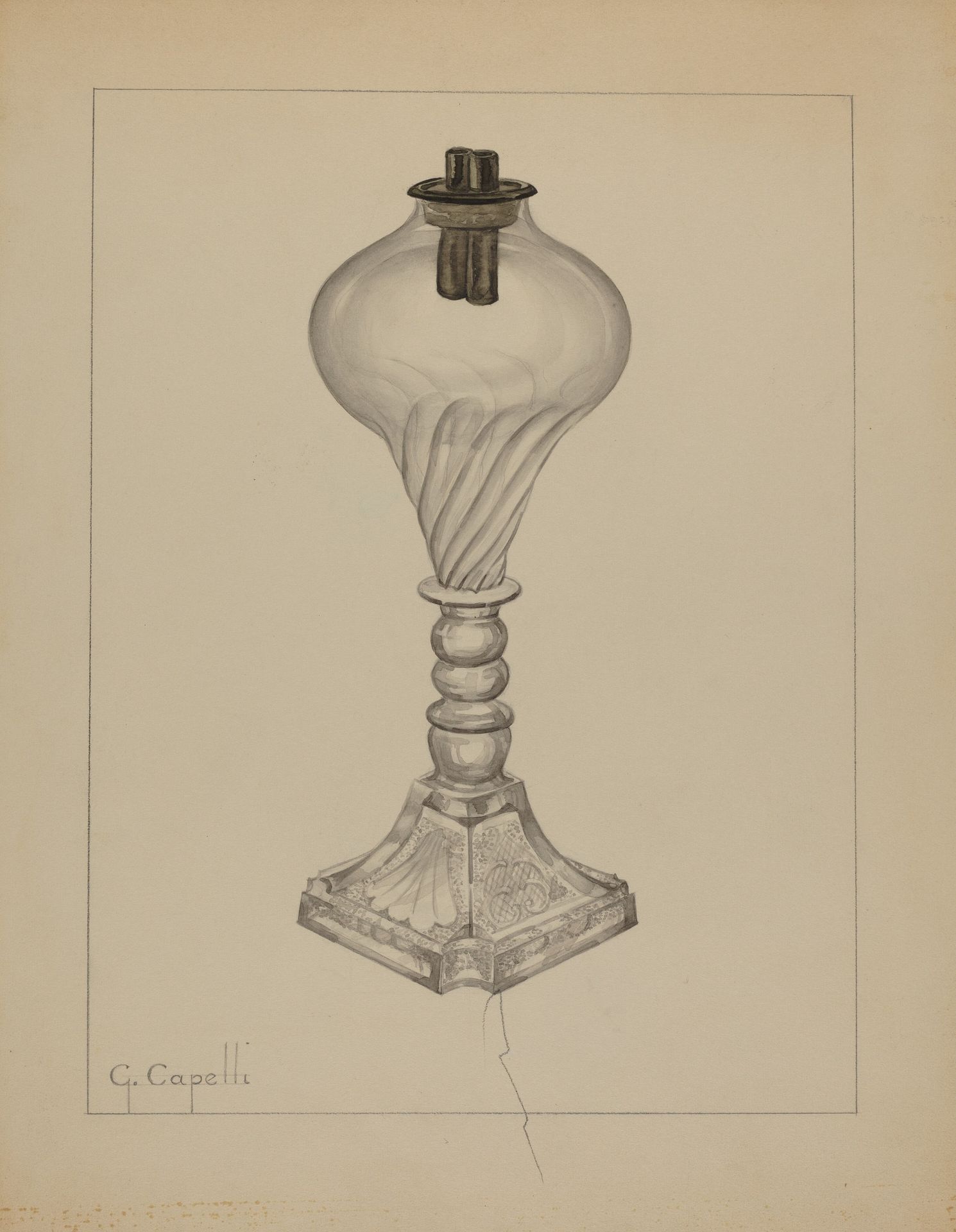 Lamp by Giacinto Capelli