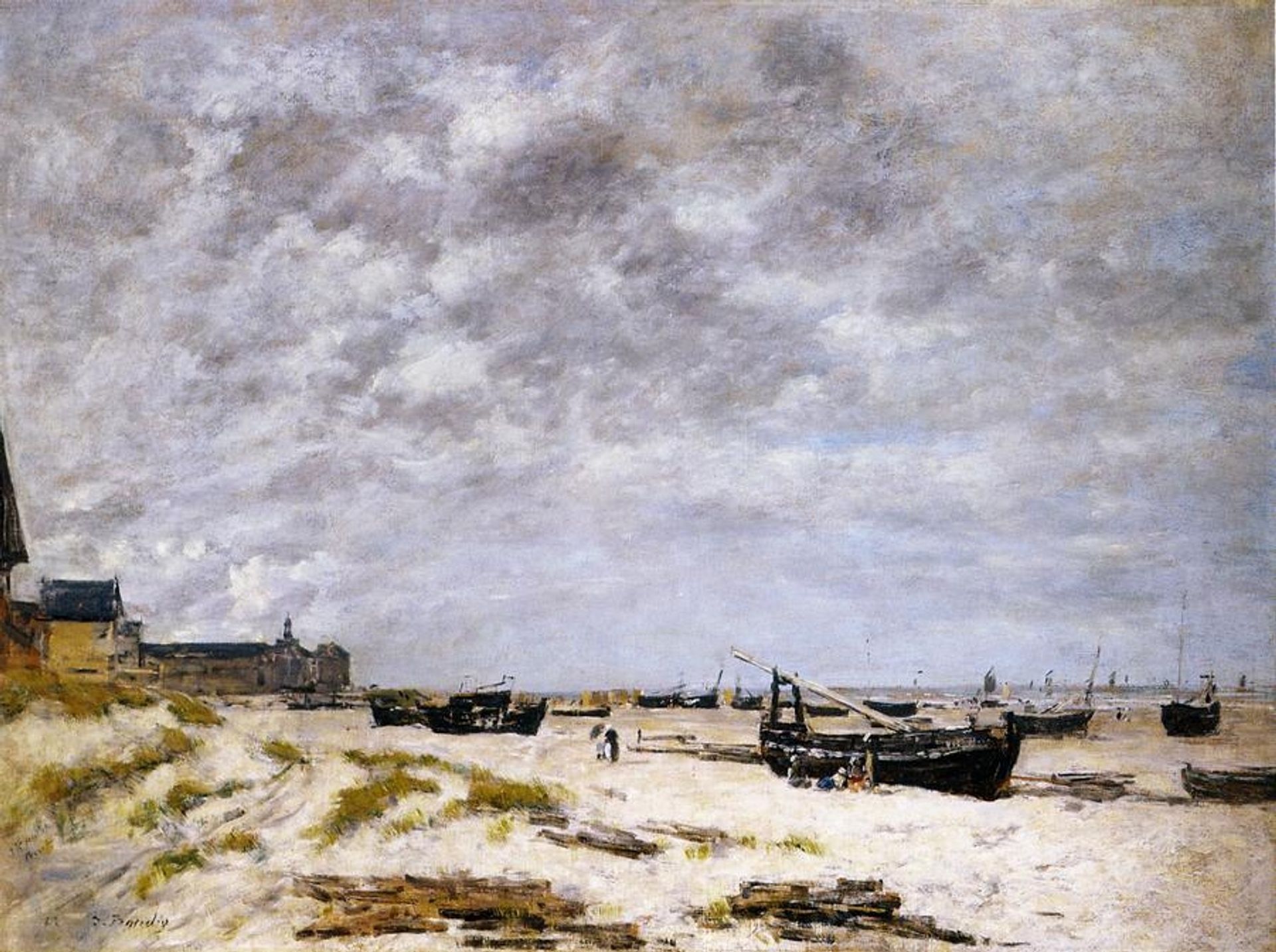 The Beach, Berck by Eugène Boudin