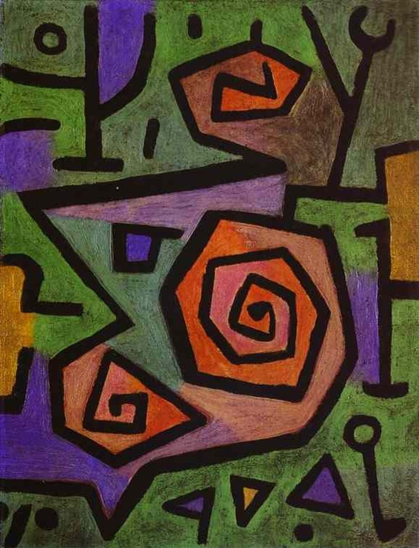 Heroic Roses by Paul Klee