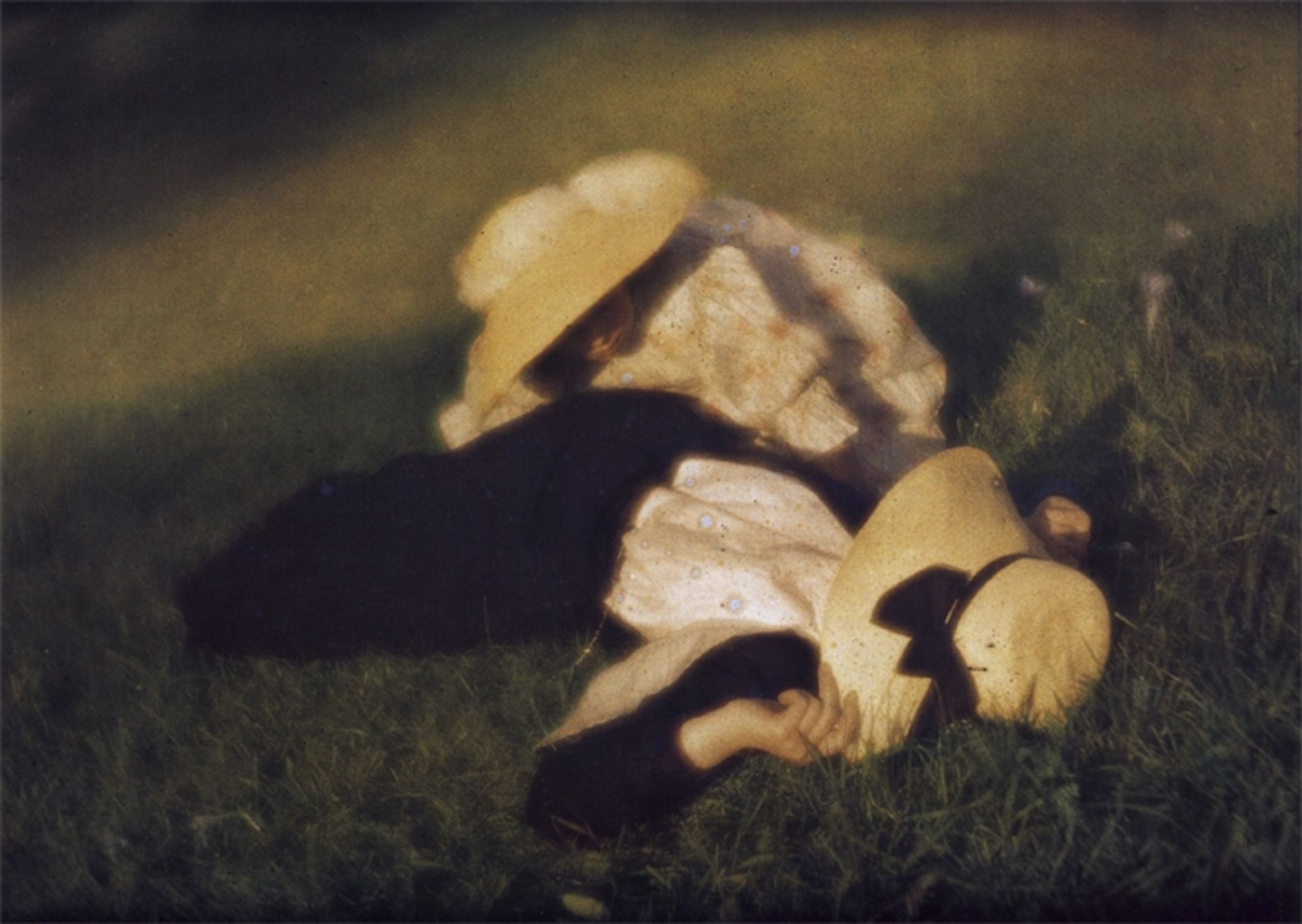 Miss Mary and Edeltrude Lying in the Grass by Heinrich Kuhn