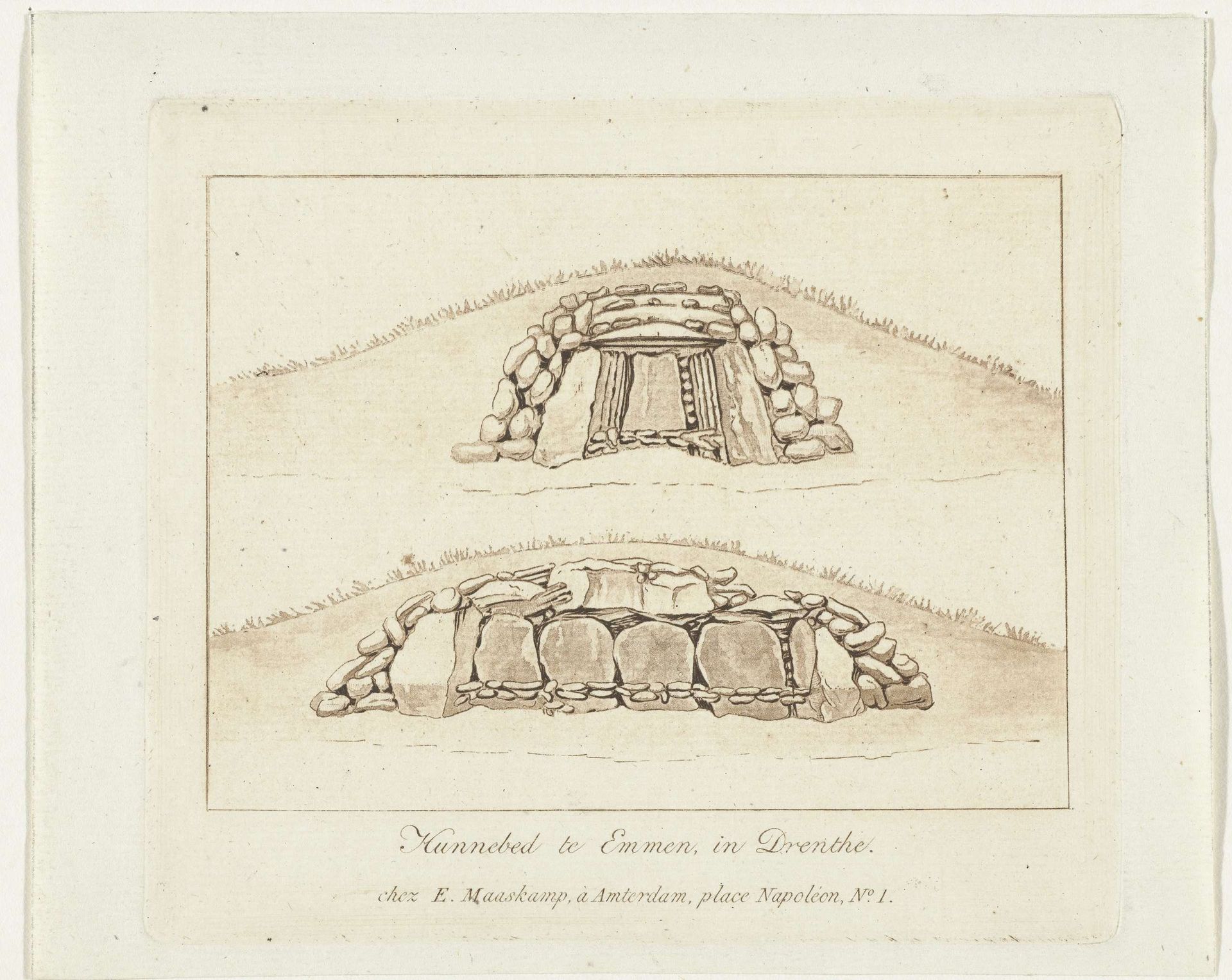 Hunebed te Emmen, in Drenthe by Anonymous