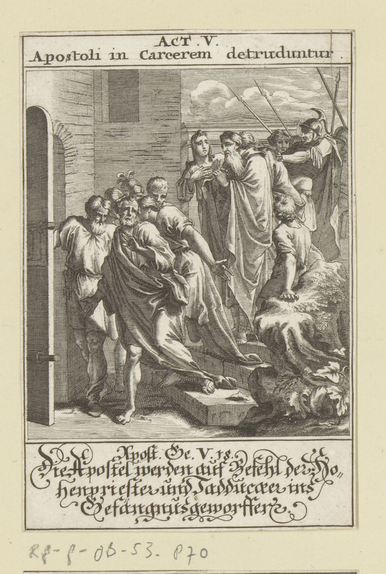 Apostelen in de gevangenis geworpen by Anonymous