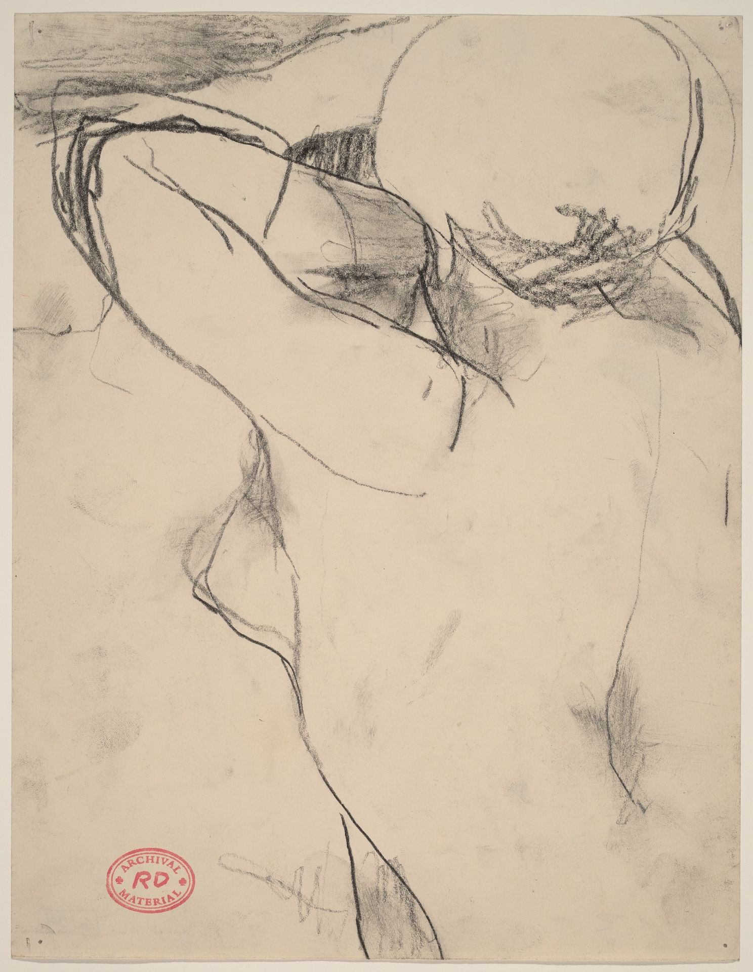 Untitled [female nude with arm raised to eyes] by Richard Diebenkorn