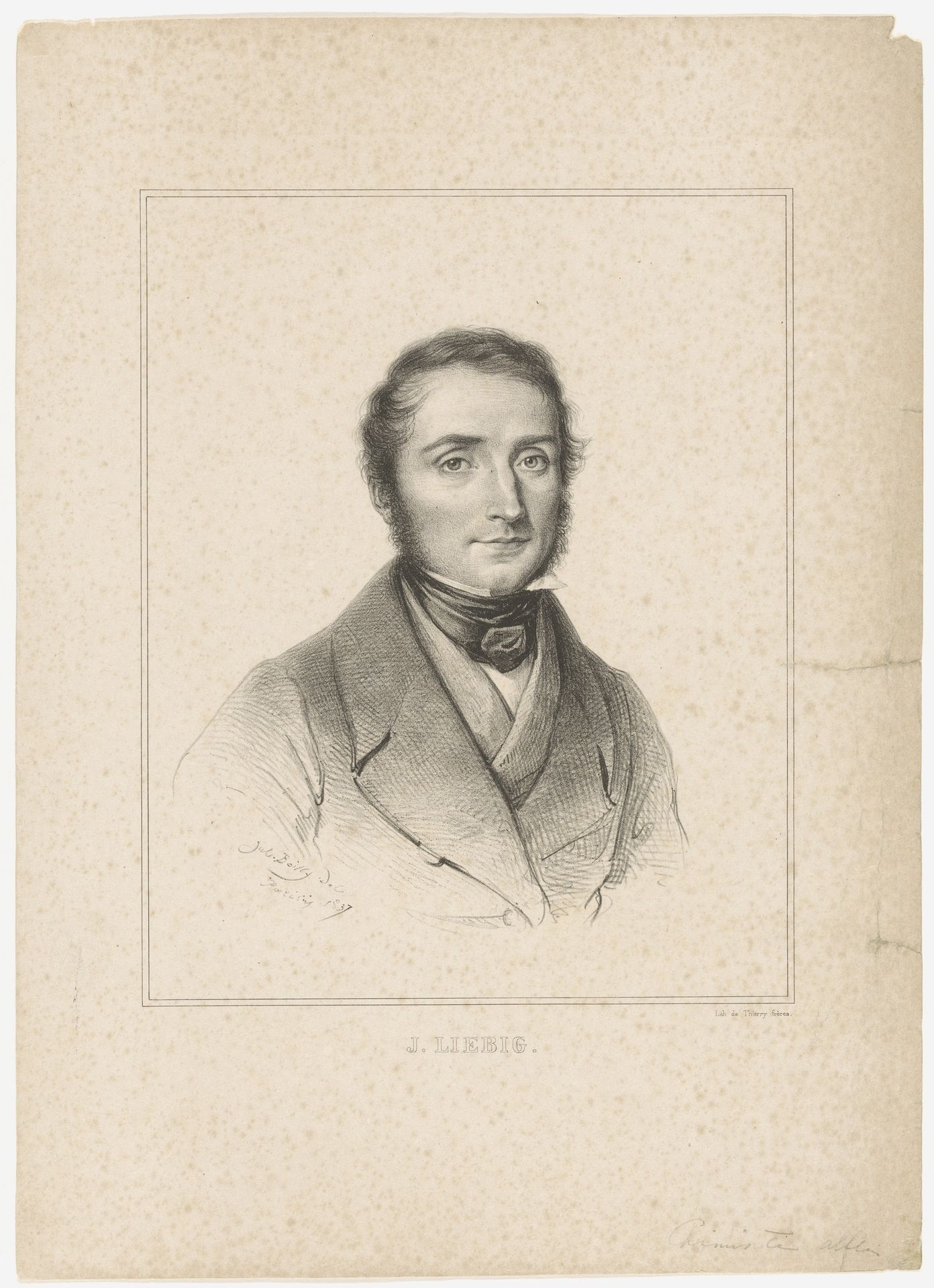 Portret van de scheikundige Justus von Liebig by Julien-Léopold Boilly