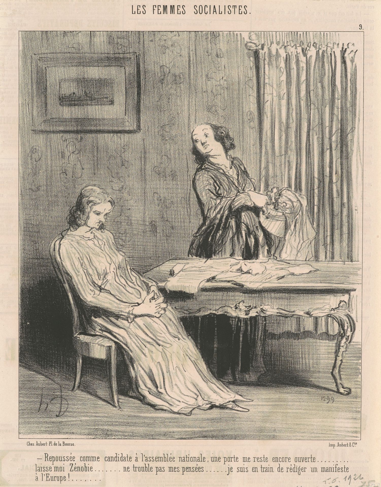 Repoussée ... une porte me reste ouverte ... by Honoré Daumier