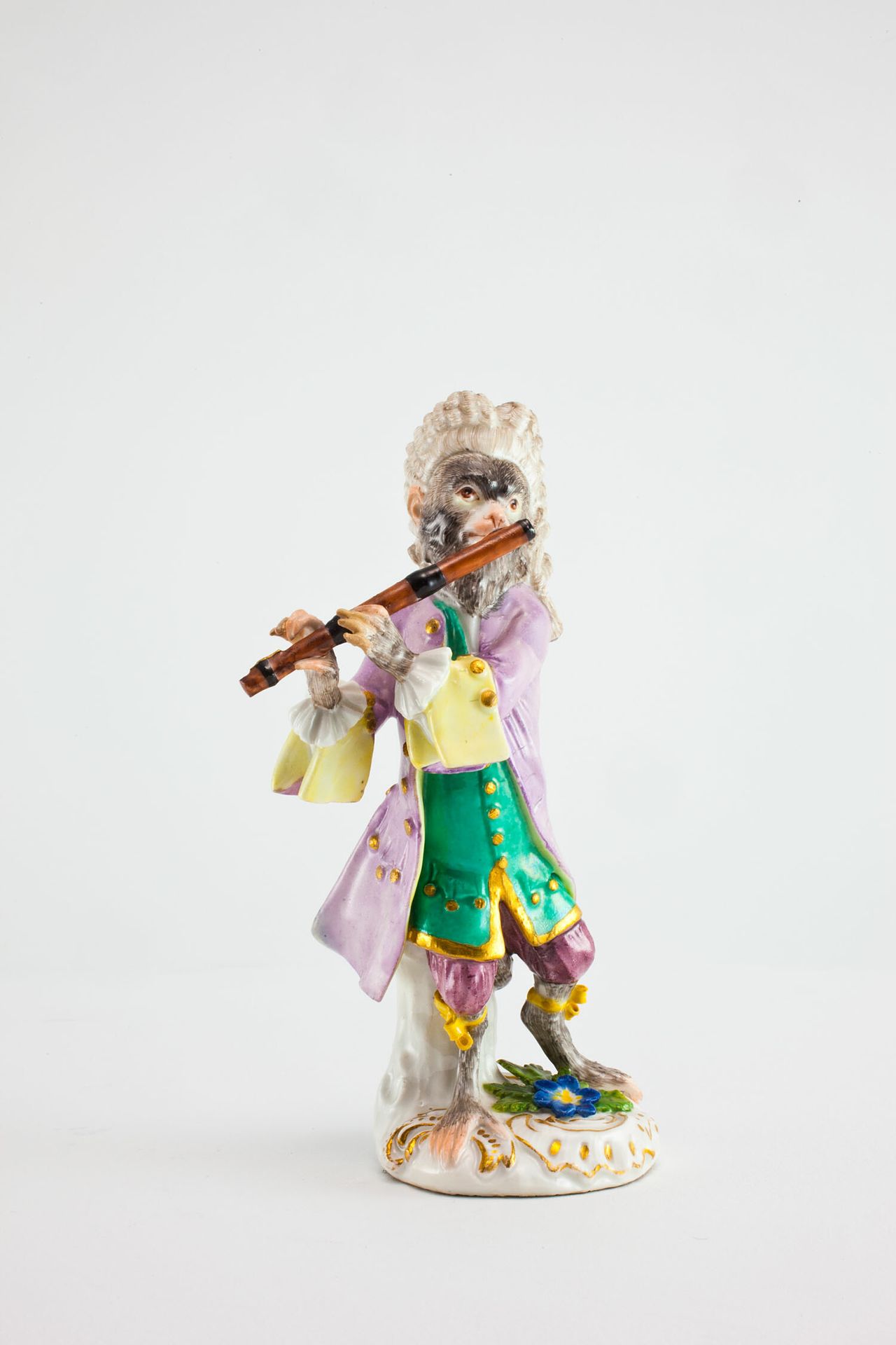 Flute Player for the Monkey Band by Meissen Porcelain Manufactory