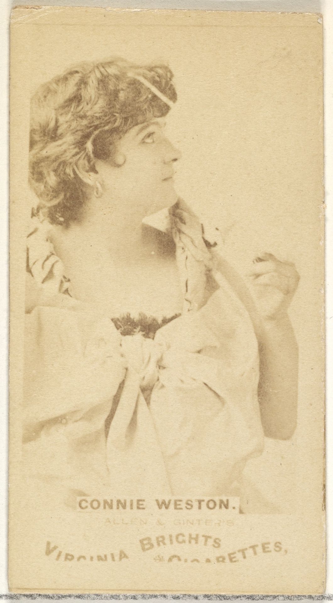 Connie Weston, from the Actors and Actresses series (N45, Type 1) for Virginia Brights Cigarettes by Allen & Ginter