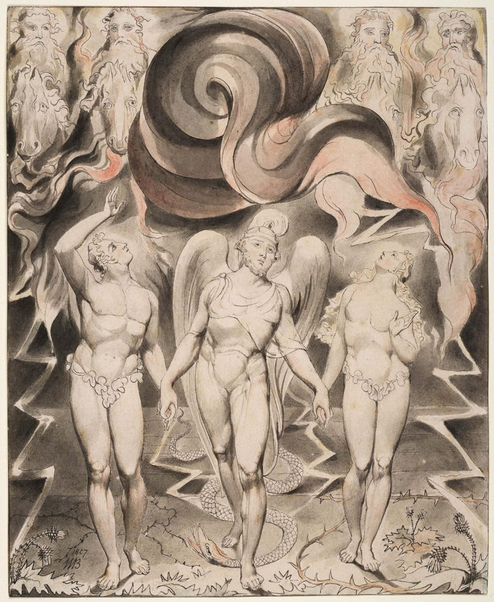 Illustration to Milton`s Paradise Lost by William Blake