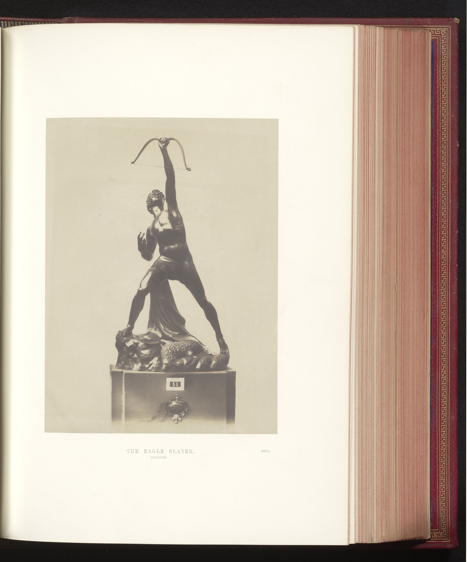 Sculptuur door John Bell, voorstellend een adelaarjager, tentoongesteld op de Great Exhibition of the Works of Industry of All Nations van 1851 in Londen by C.M. Ferrier & F. von Martens