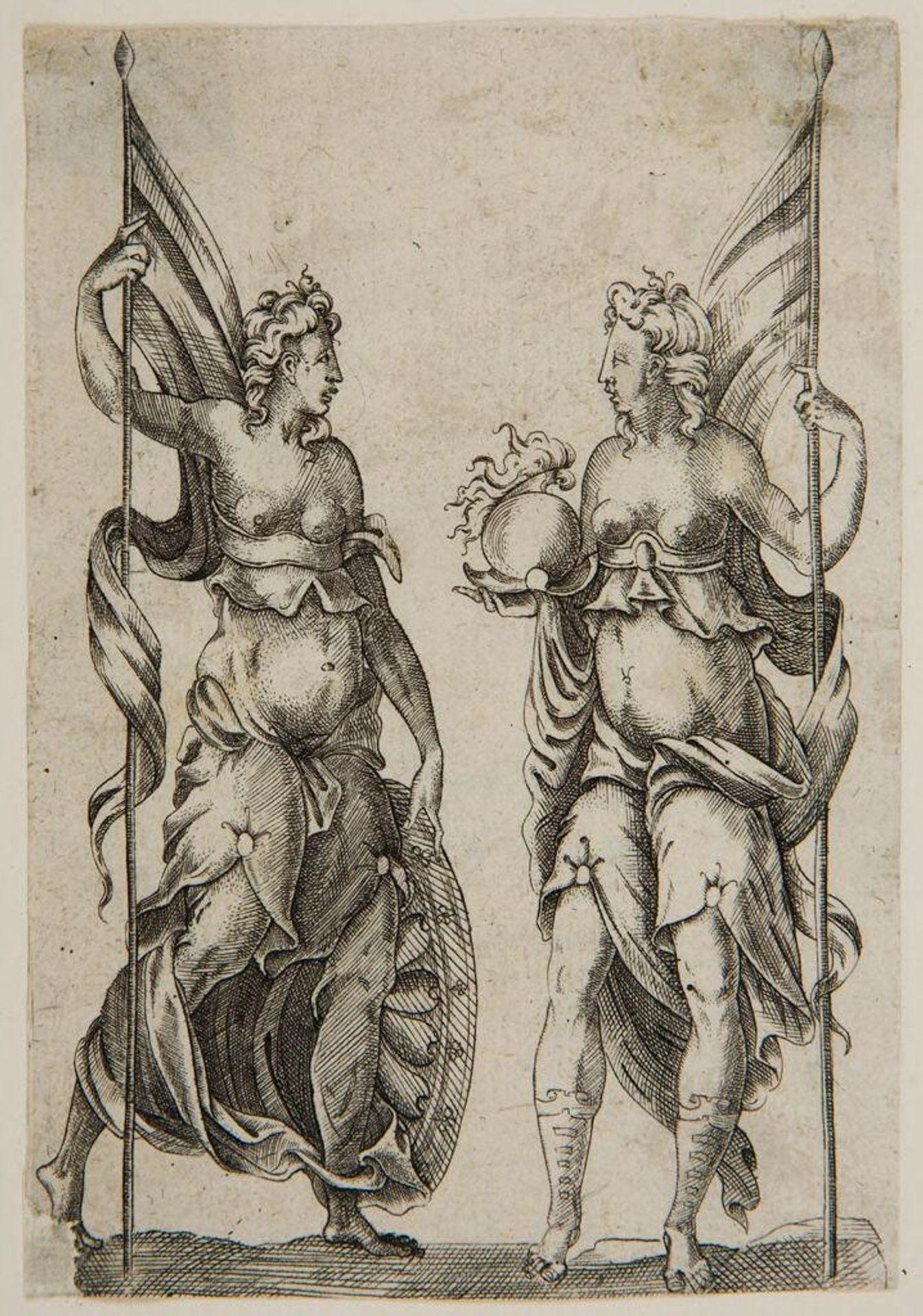 Two Female Figures by Anonymous