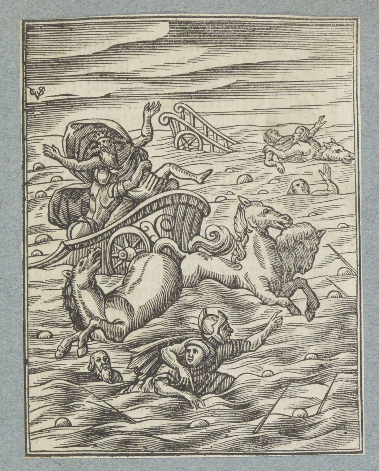 Vernietiging van het Egyptische leger in de Rode Zee by Christoffel van (II) Sichem