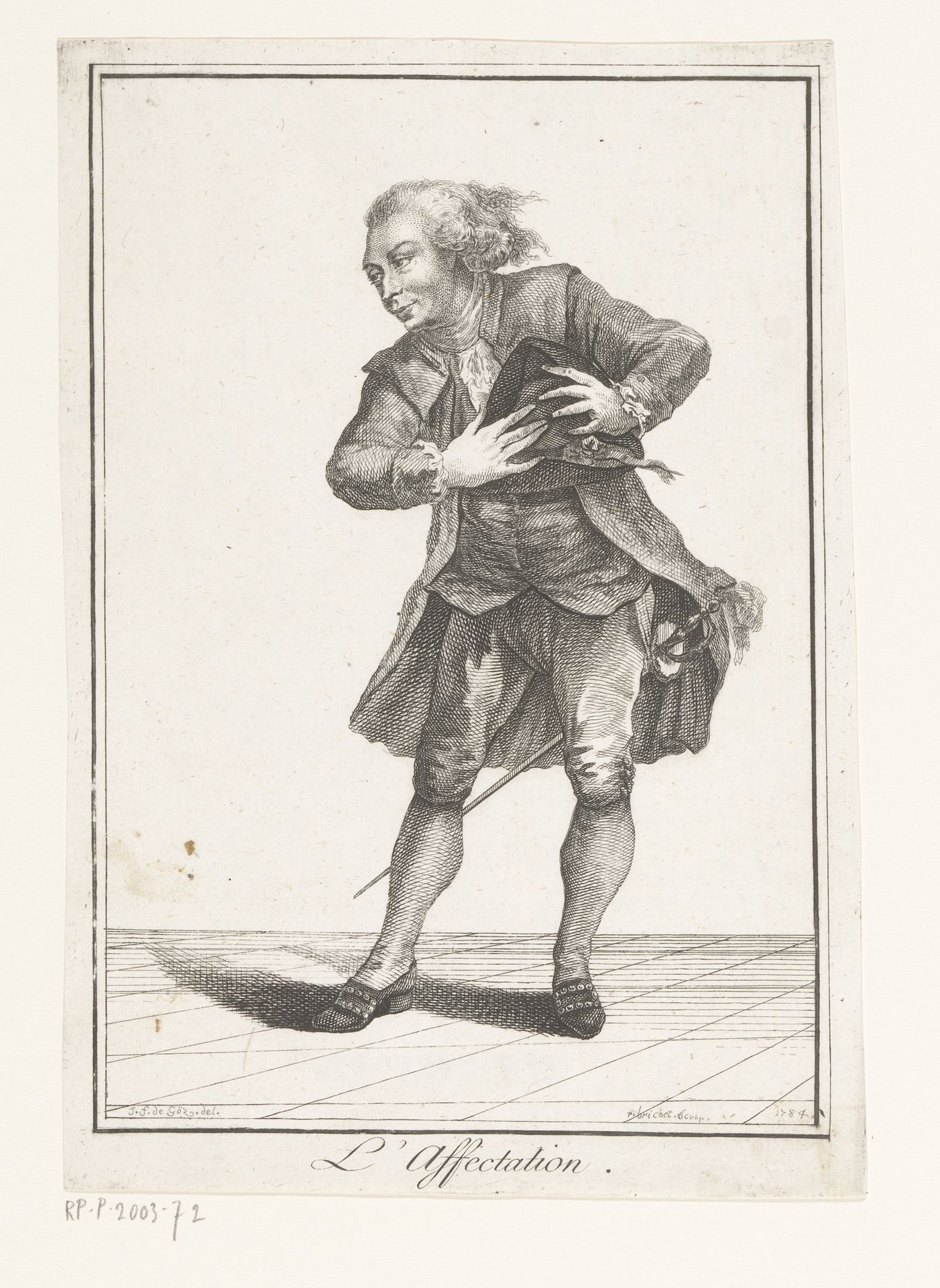 Heer zijn hoed afnemende by Robert Brichet