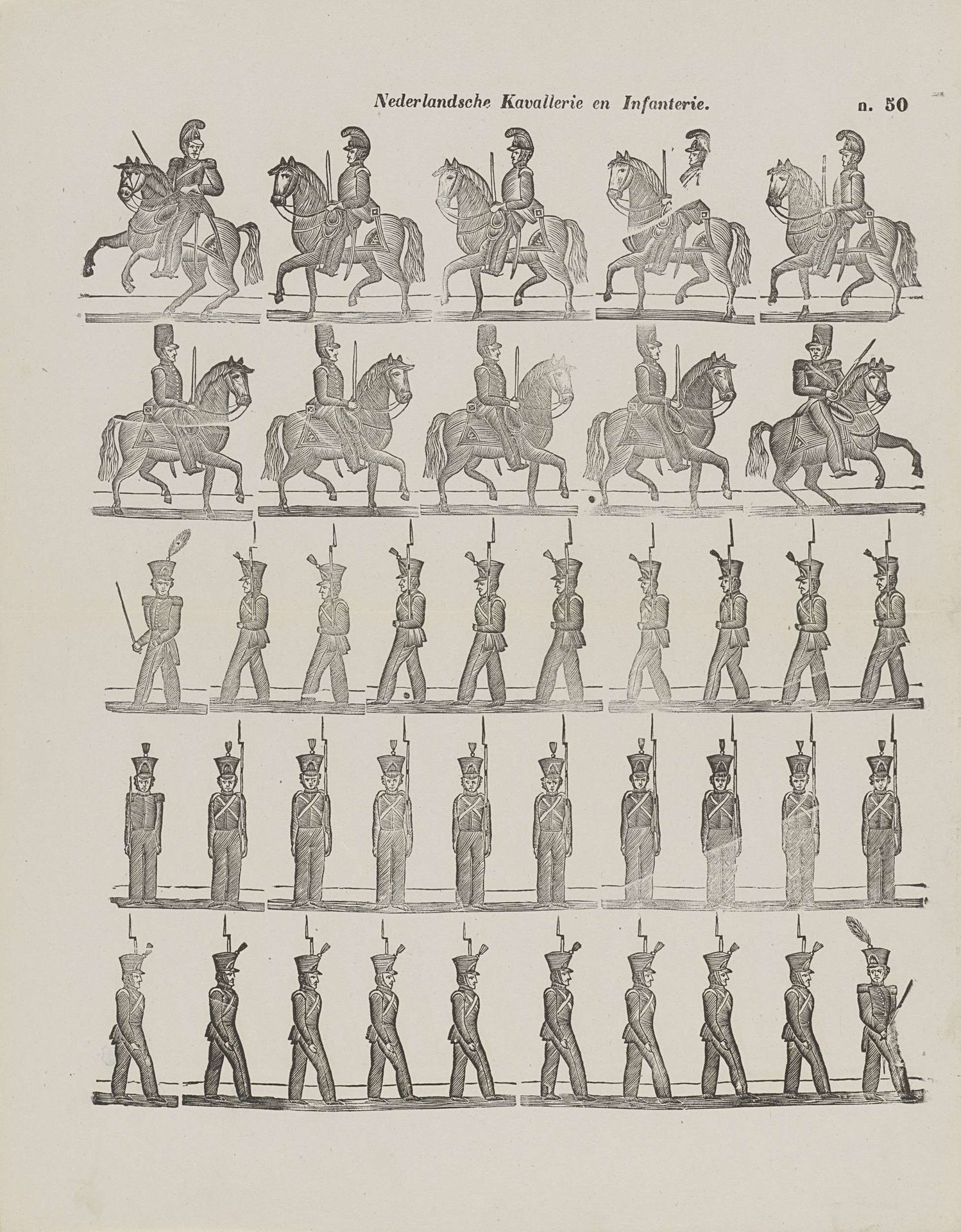 Nederlandsche kavallerie en infanterie by Lutkie & Cranenburg