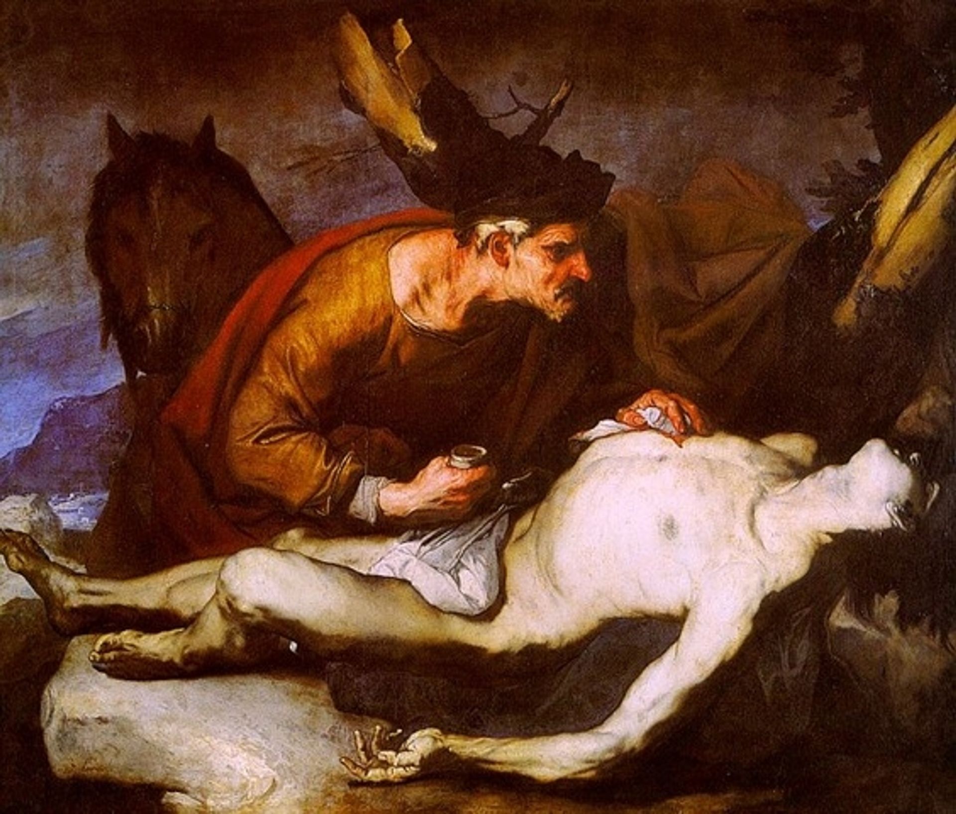 The Good Samaritan by Luca Giordano