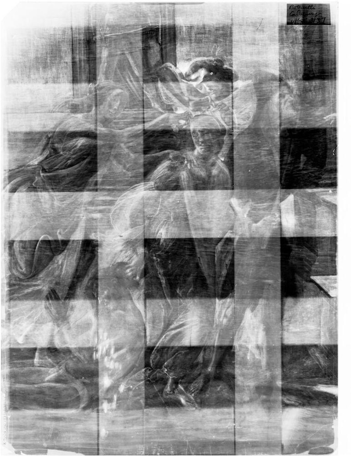 X-radiograph(s) of "Calumny" by Artist of original: Sandro Botticelli (Alessandro Filipepi)