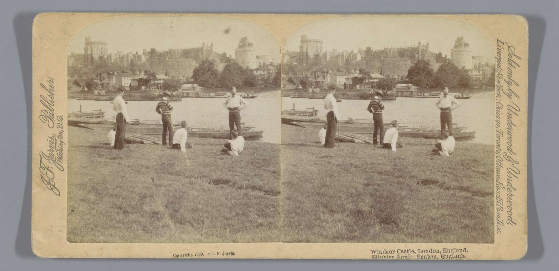 Gezicht op Windsor Castle, met op de voorgrond de Theems by John Fillis Jarvis