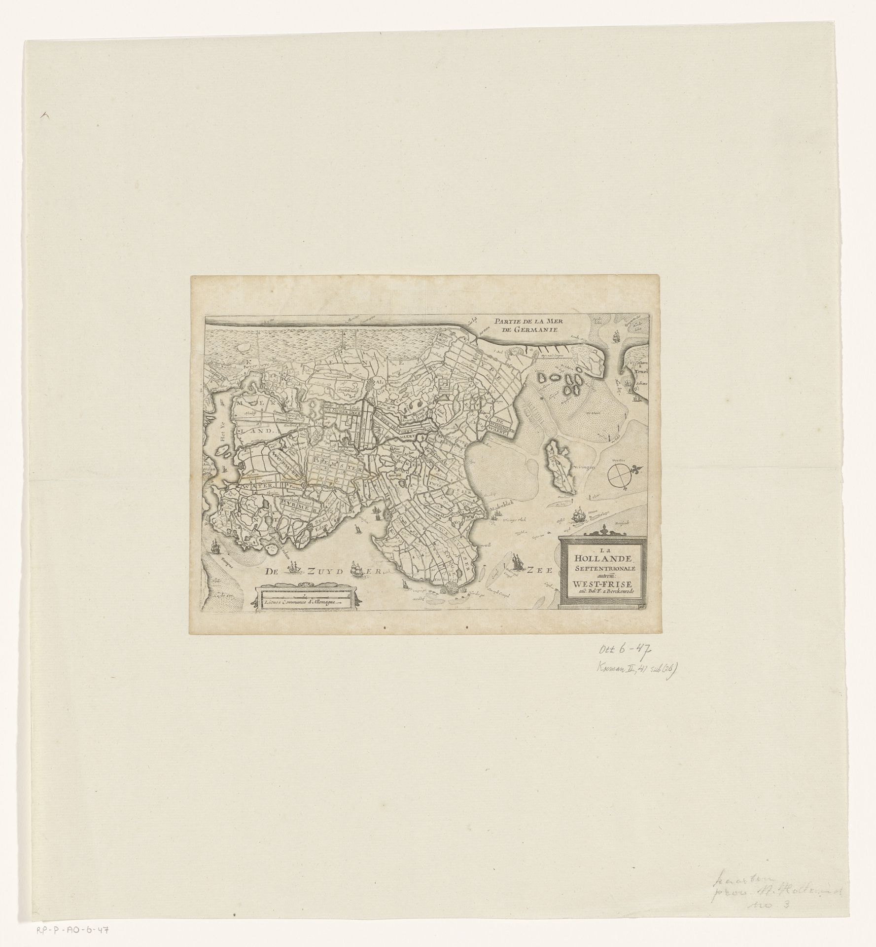 Kaart van het graafschap Holland by Anonymous