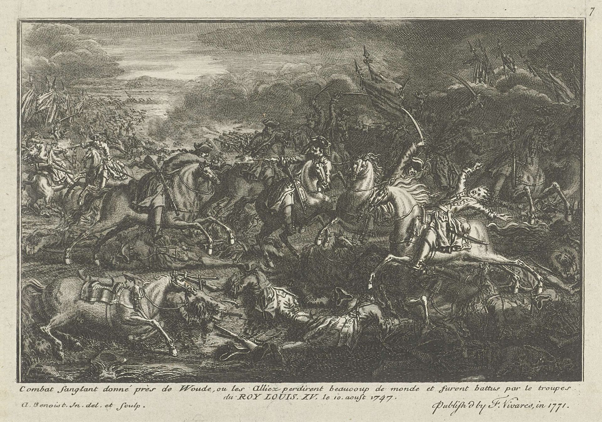 Slag bij Wouw, 1747 by Antoine Benoist