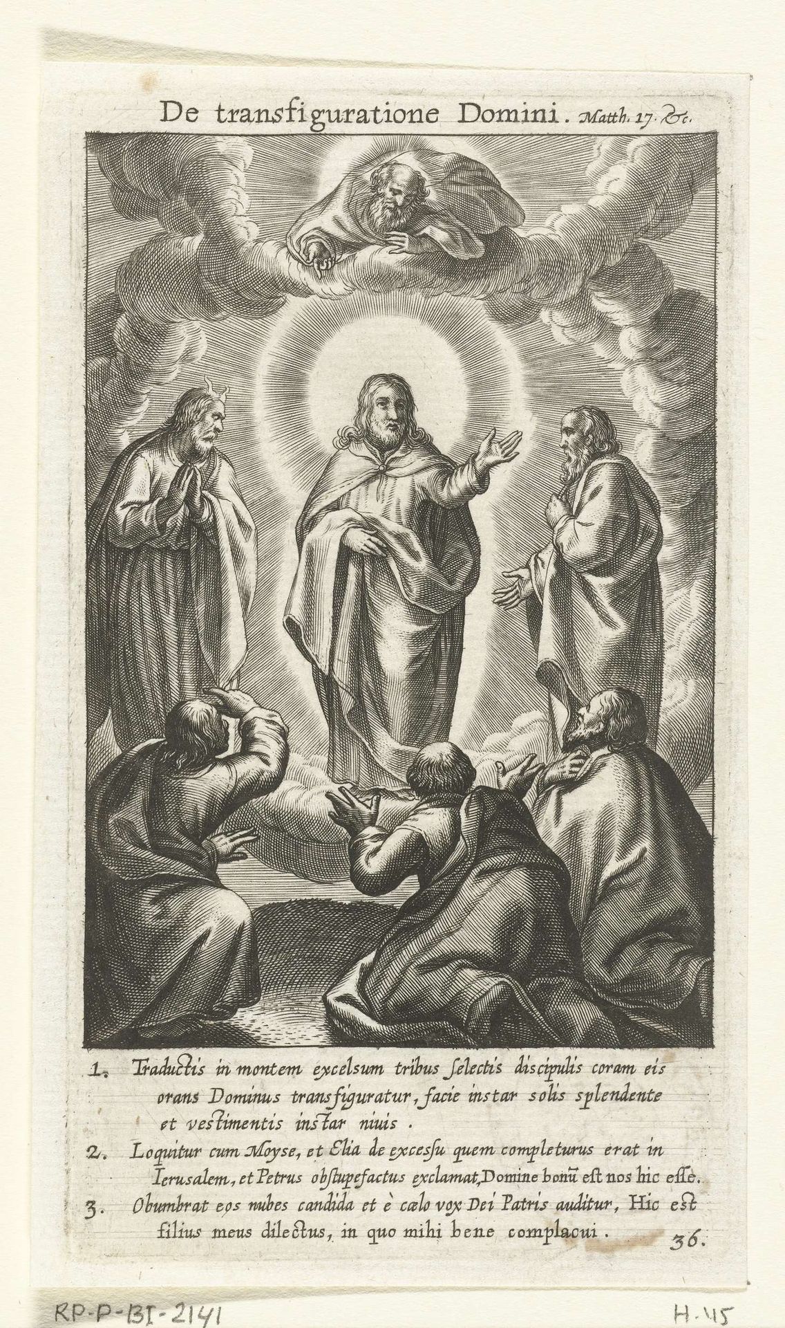 Transfiguratie van Christus by Boëtius Adamsz. Bolswert