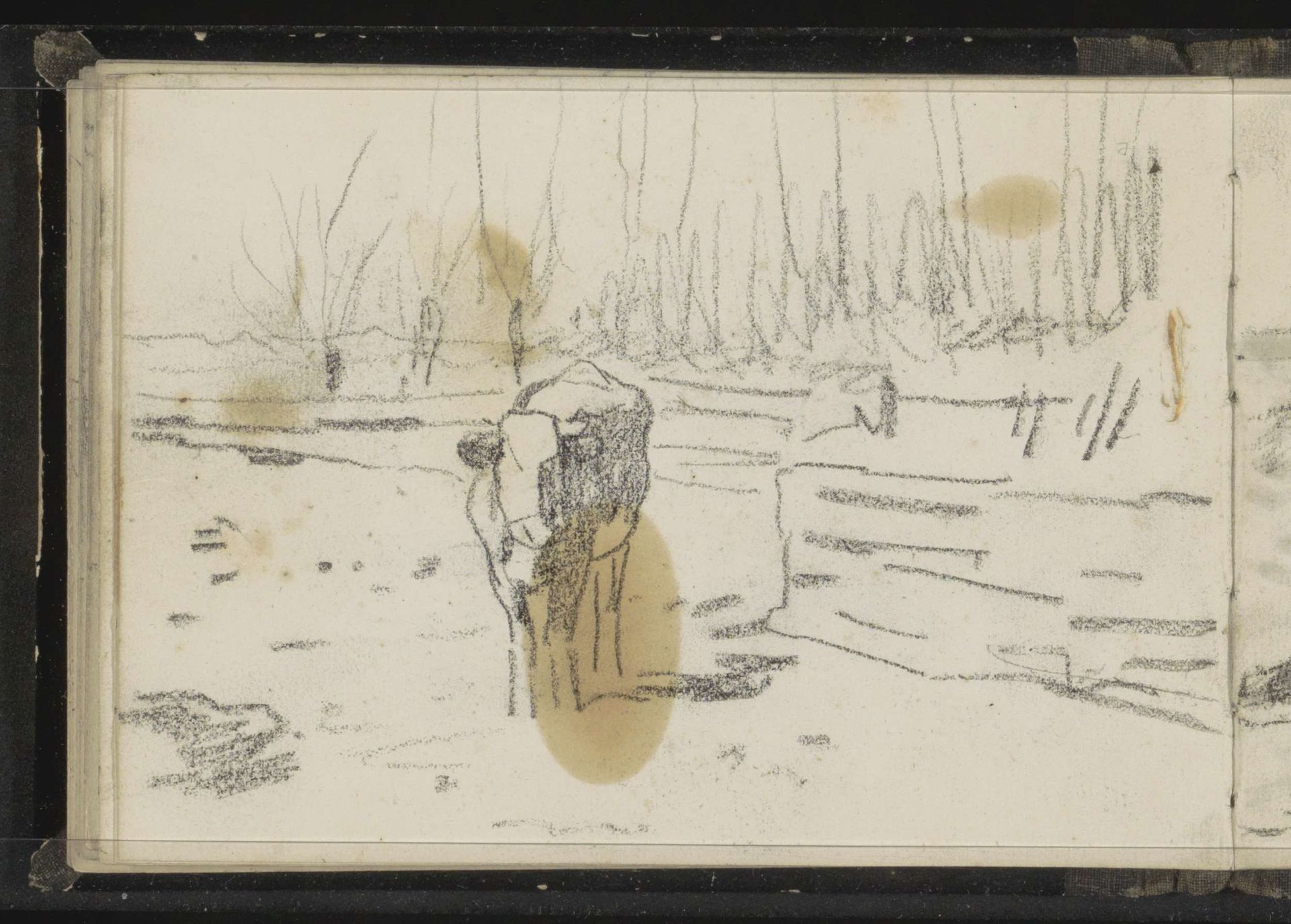 Koe in een weiland by Anton Mauve