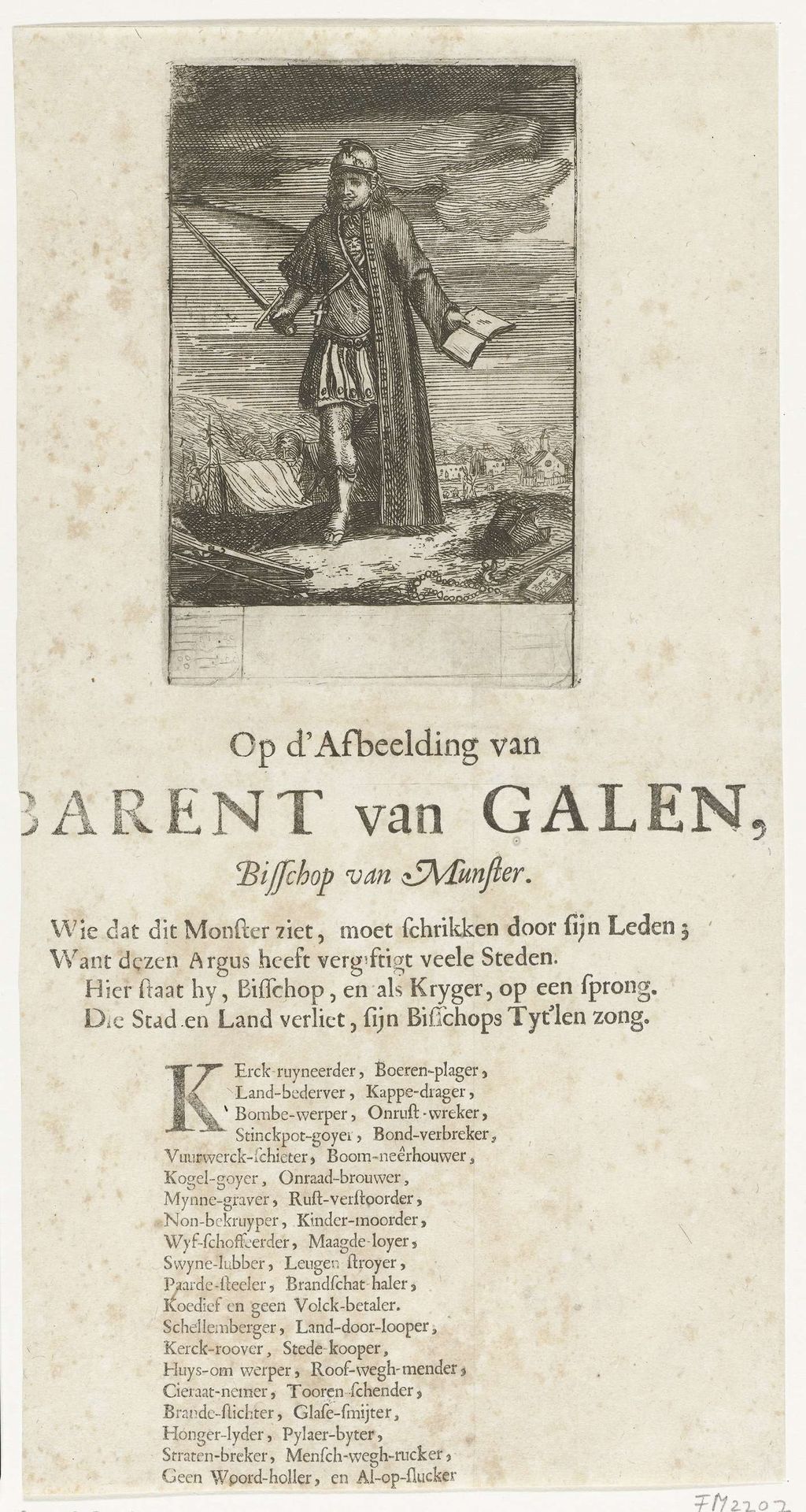 Spotprent op de bisschop van Munster, 1665 by Anonymous