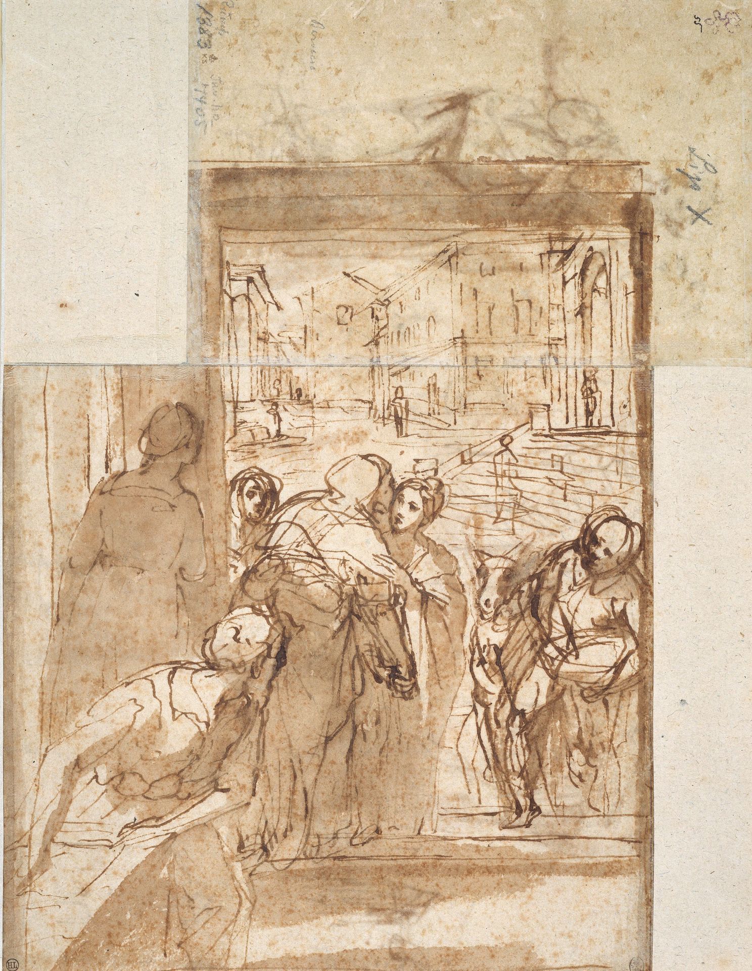 Kompositionsstudie til Besøgelsen by Federico Barocci