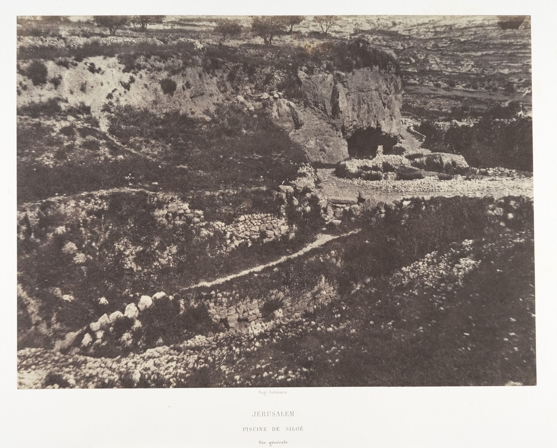 Jérusalem, Piscine de Siloe, Vue générale by Auguste Salzmann