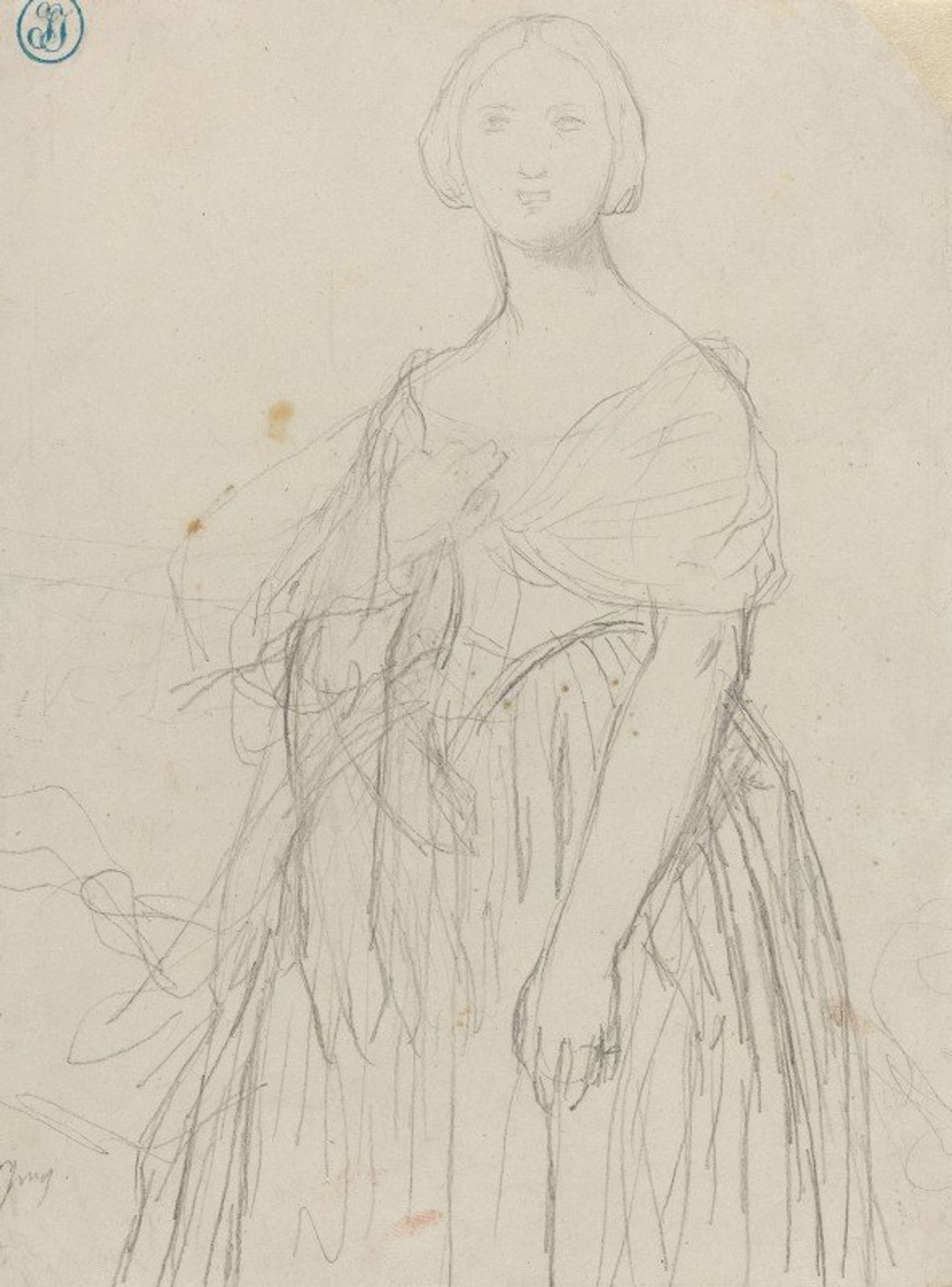 Sketch for Madame Moitessier by Jean Auguste Dominique Ingres
