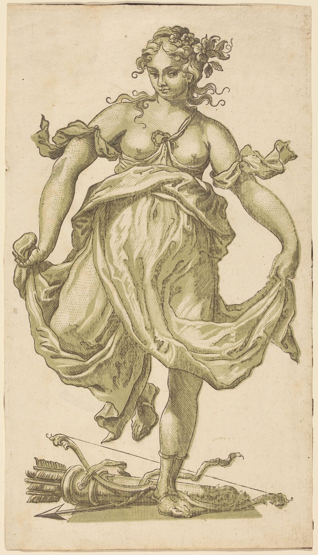 Dancing Nymph with Bow and Arrows by John Baptist Jackson