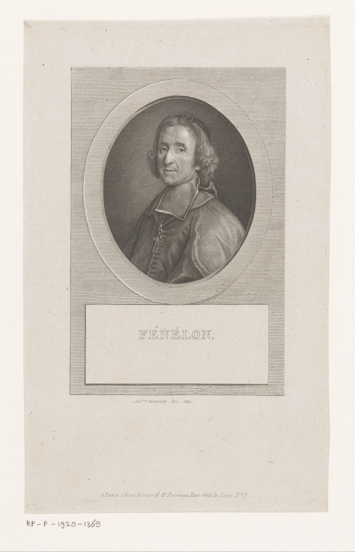 Portret van François Fénélon by Alexandre Massard
