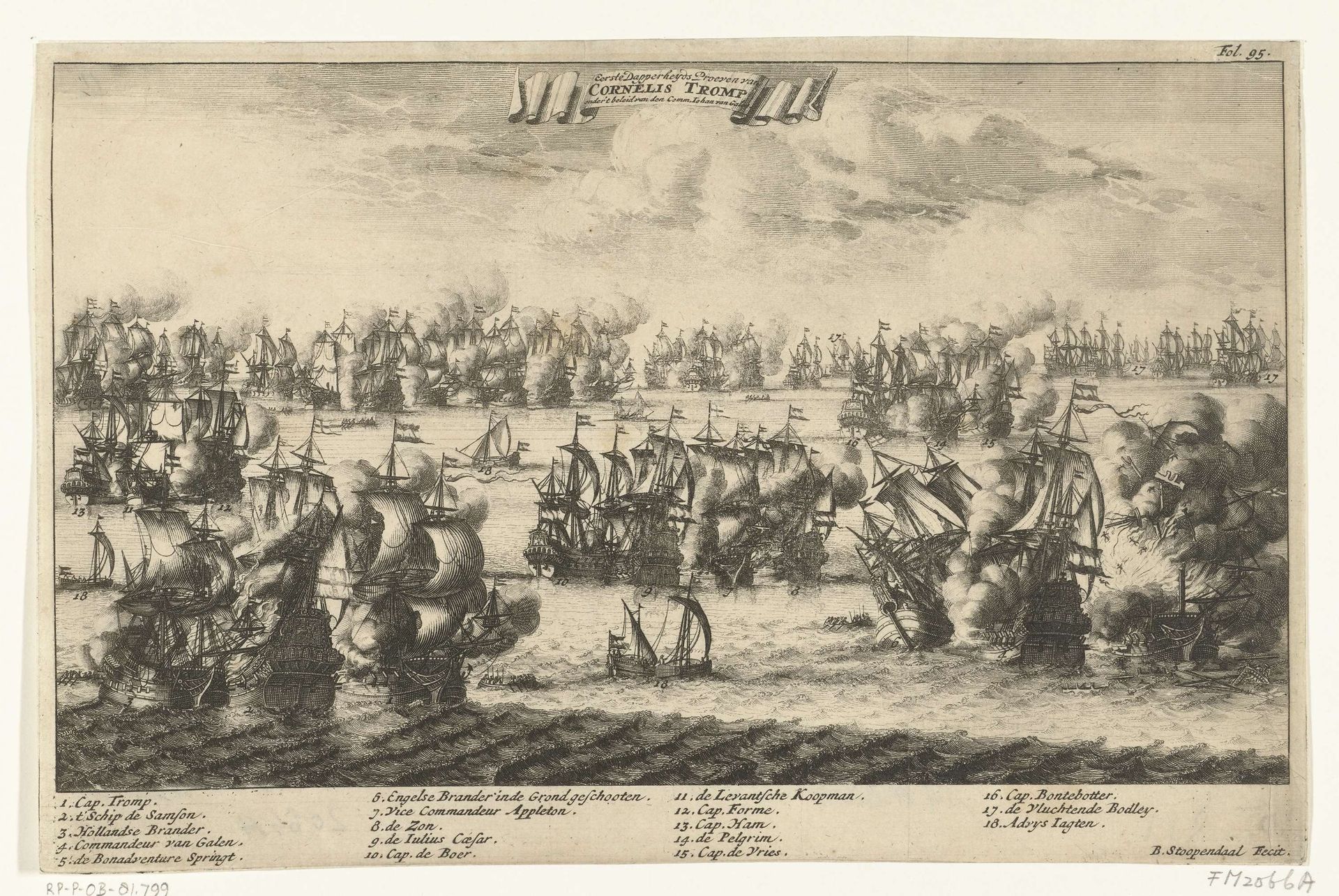 Zeeslag bij Livorno, 1653 by Bastiaen Stopendael