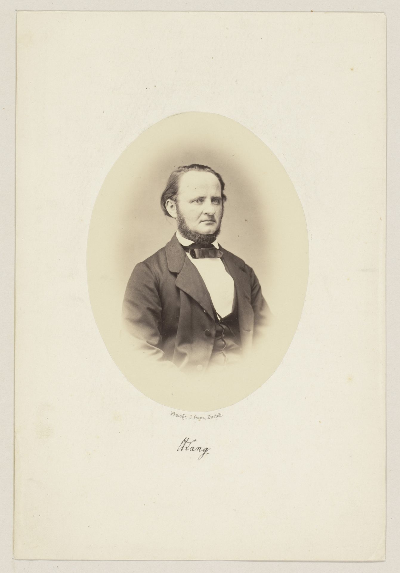 Portret van H. Lang by Johannes Ganz