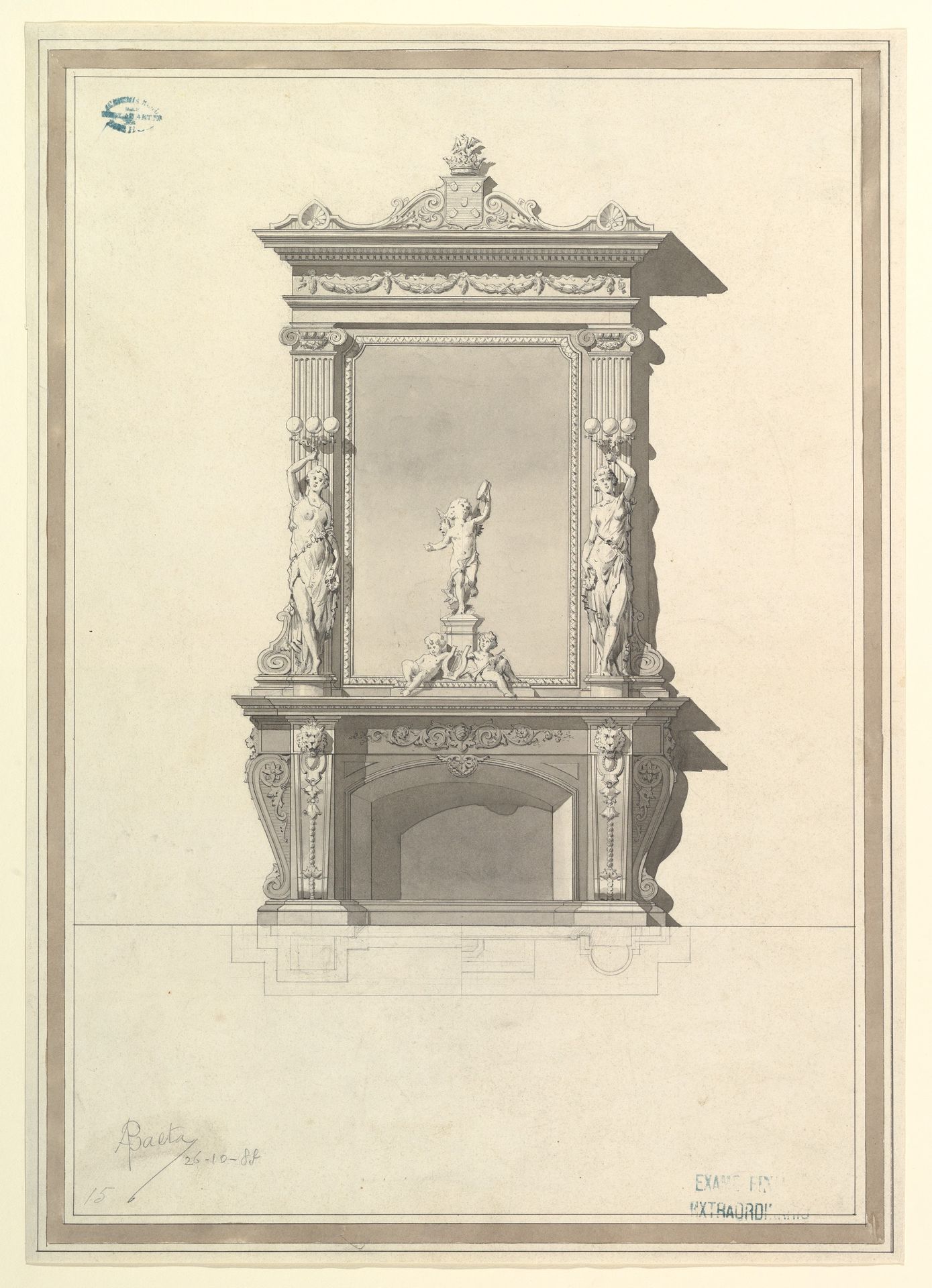 Design for Mantlepiece by Antonio Francisco Baeta