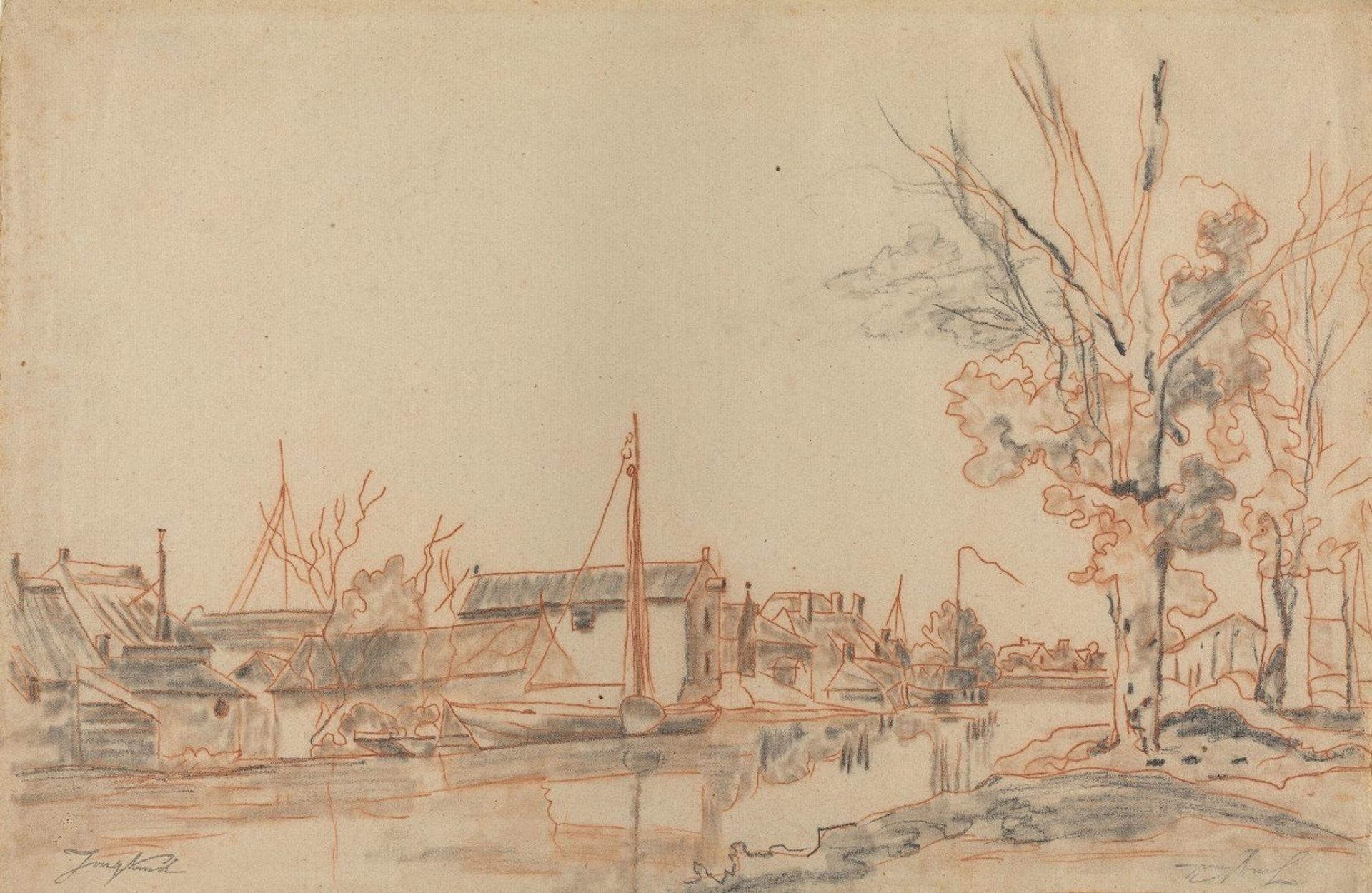 Bords de Canal by Johan Barthold Jongkind