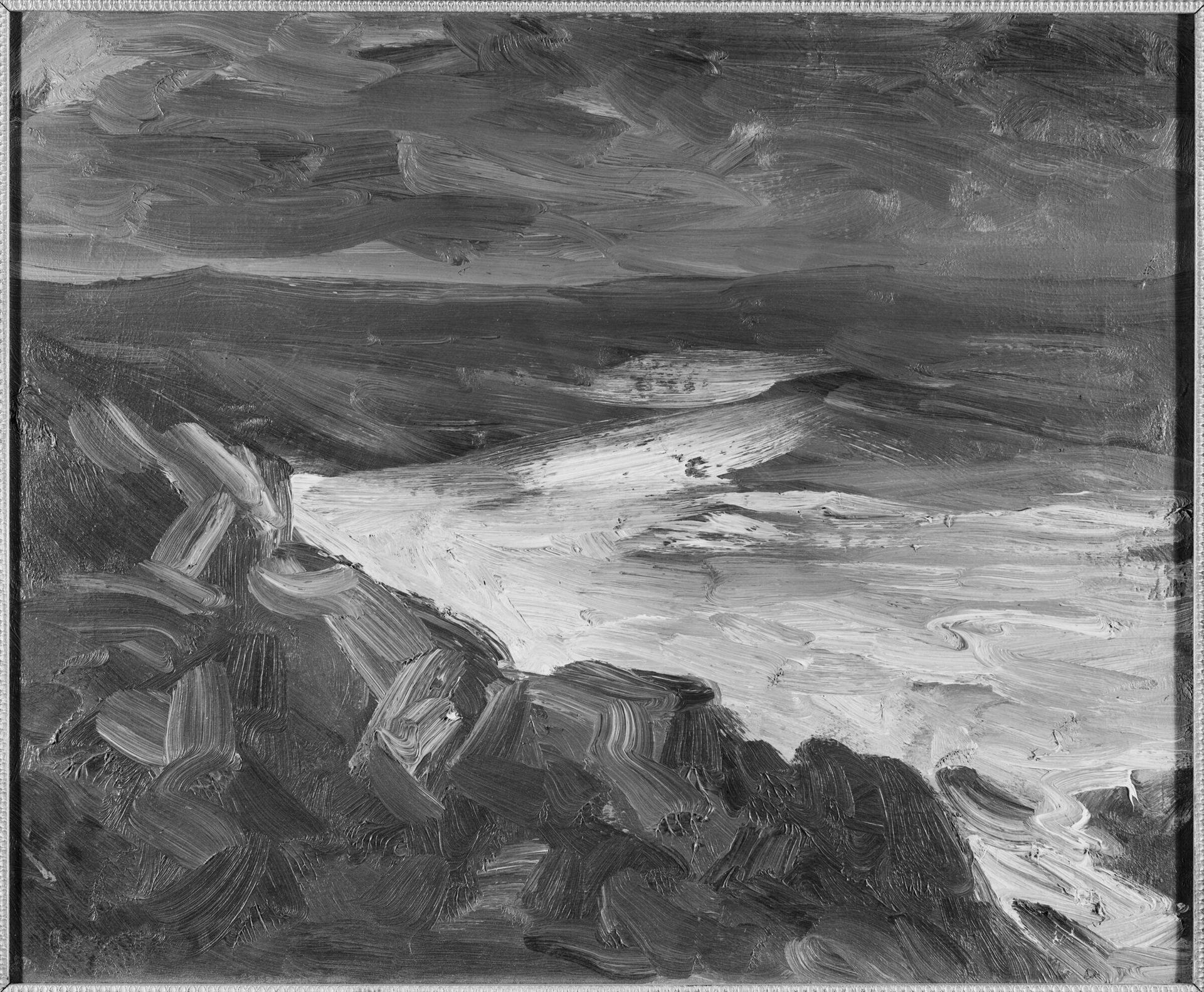 Seascape with Rocks by Merton Clivette