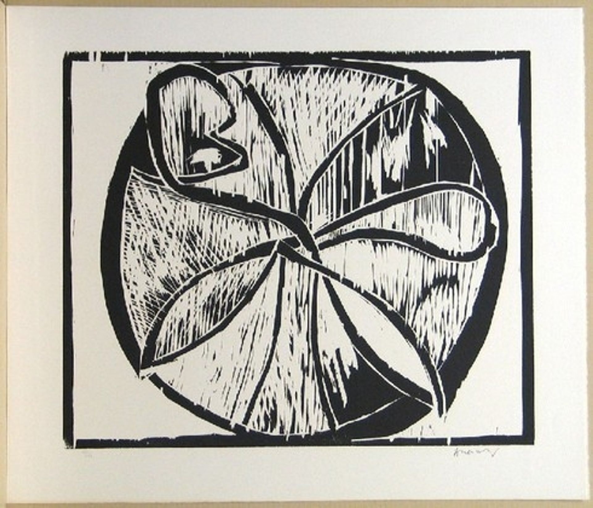 Untitled from the portfolio With the Grain of the Wood (Au fil du bois) by Pierre Alechinsky