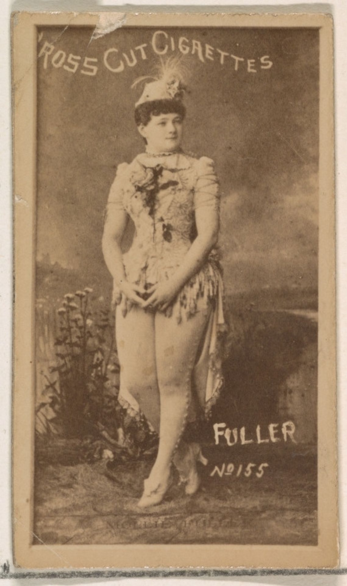 Card Number 155, Fuller, from the Actors and Actresses series (N145-1) issued by Duke Sons & Co. to promote Cross Cut Cigarettes by W. Duke, Sons & Co.