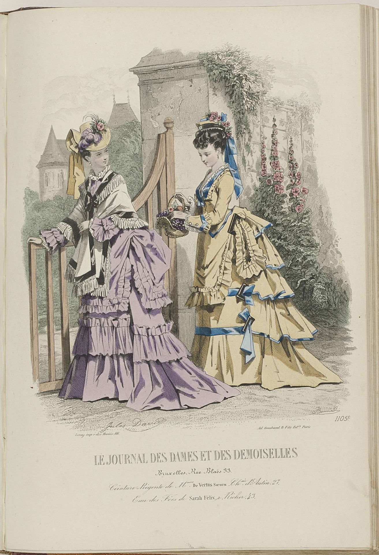 Journal des Dames et des Demoiselles, 15 Novembre 1872, No. 1105c by Jules David