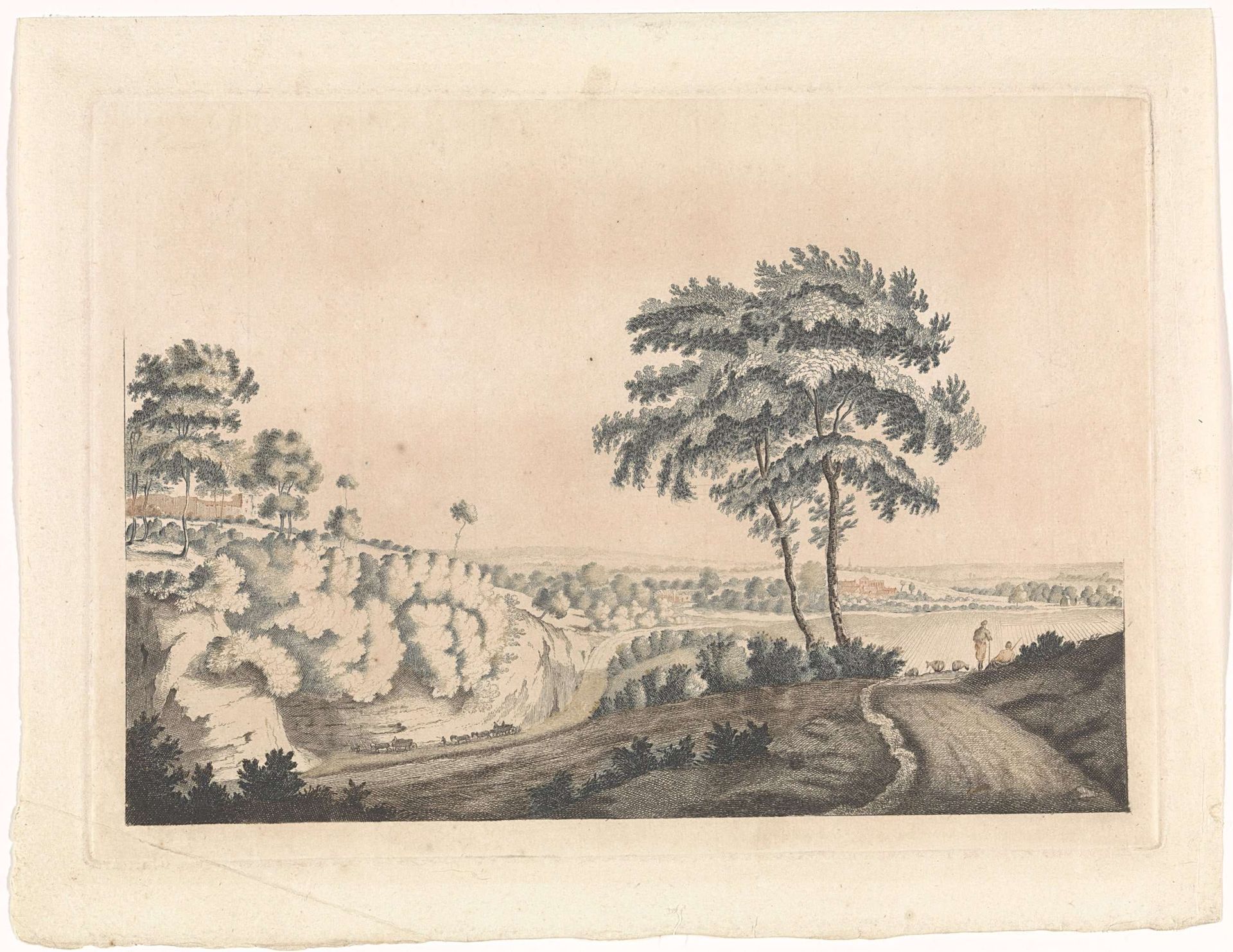 Landschap met een burcht op een heuvel by Jan van Call
