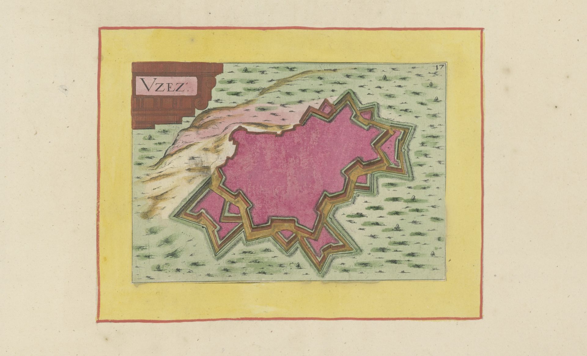Vestingplattegrond van Uzès by Anonymous