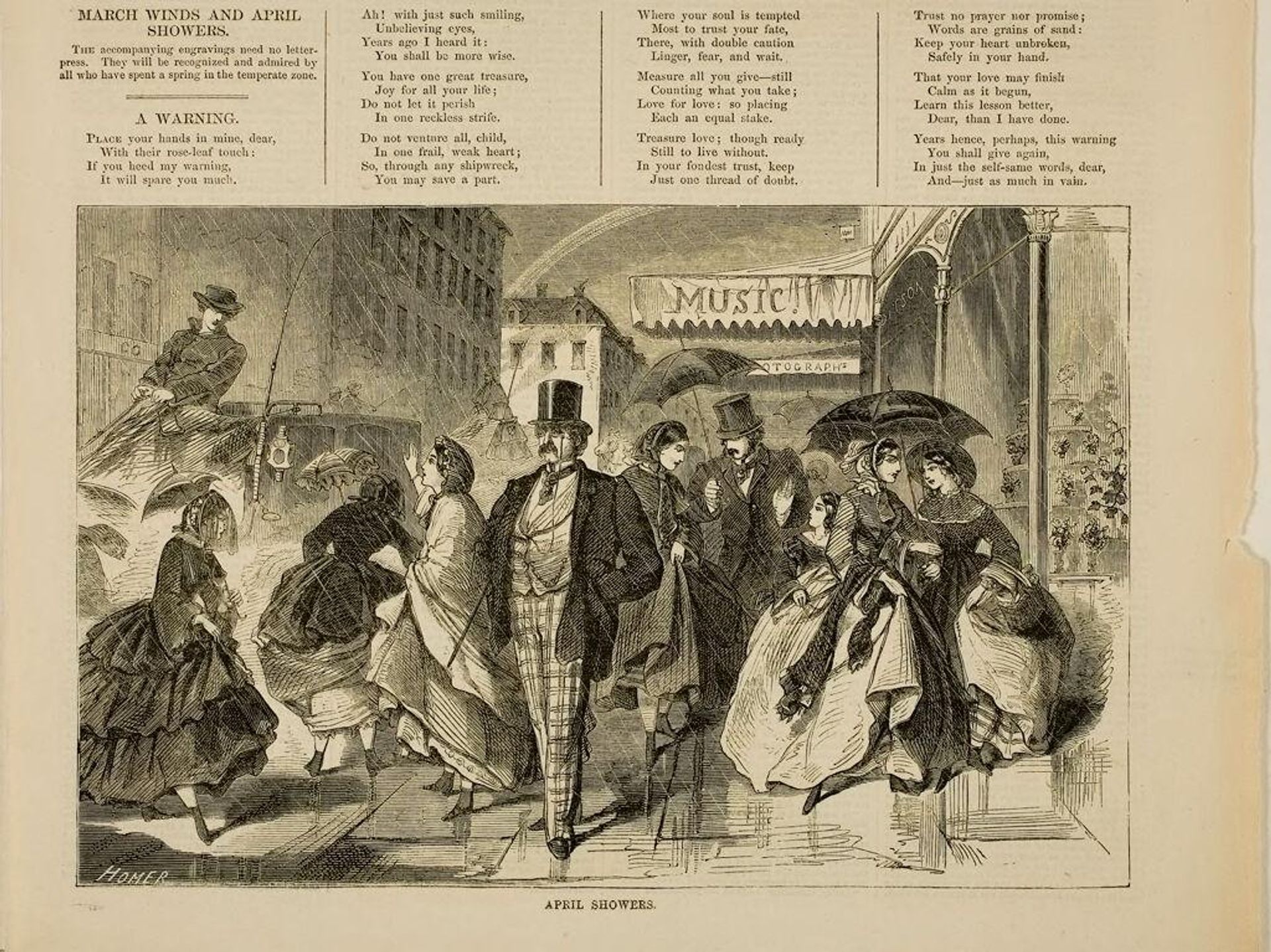 April Showers by Designed by Winslow Homer