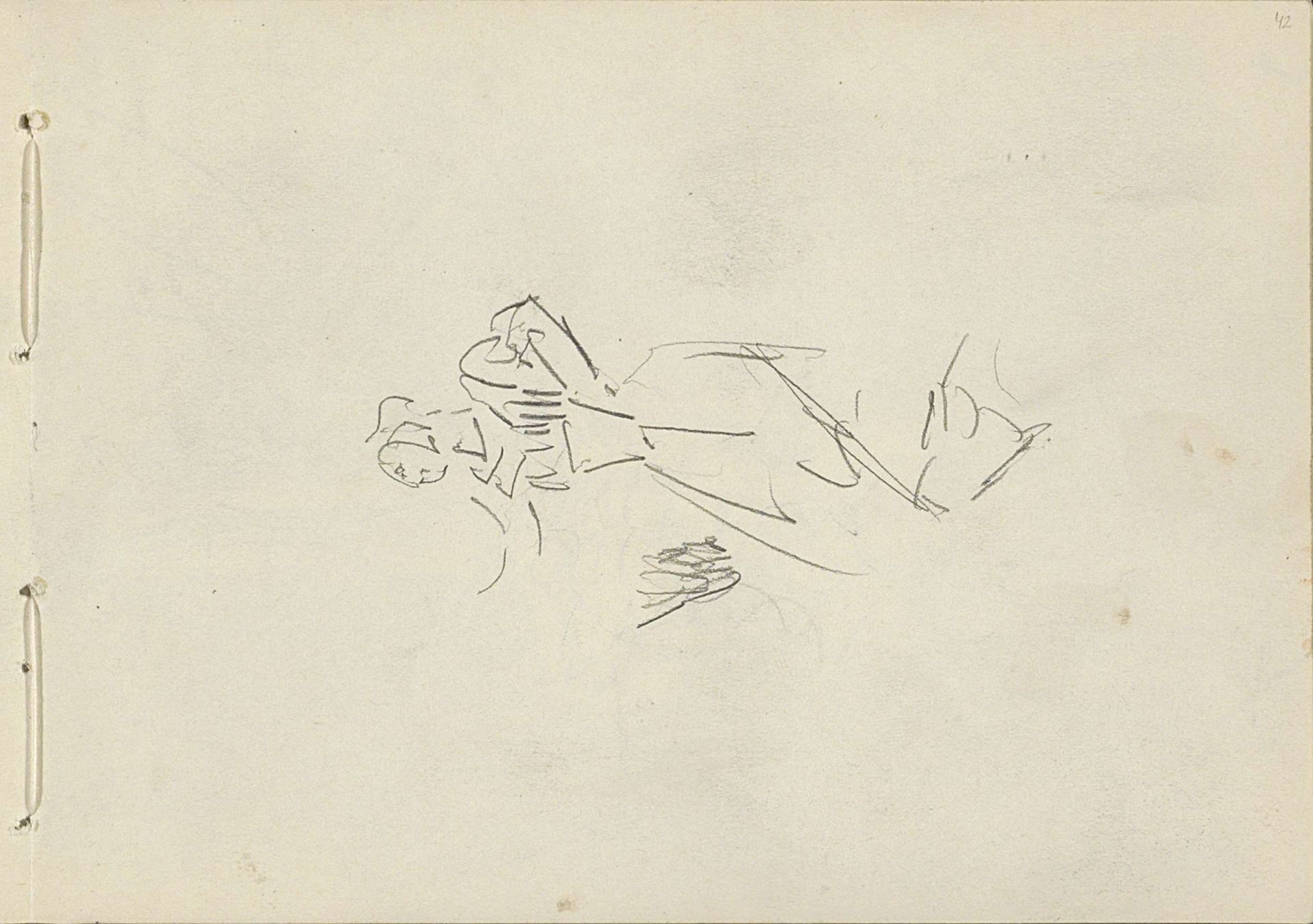 Staande vrouw met een hand in haar zij by Isaac Israels