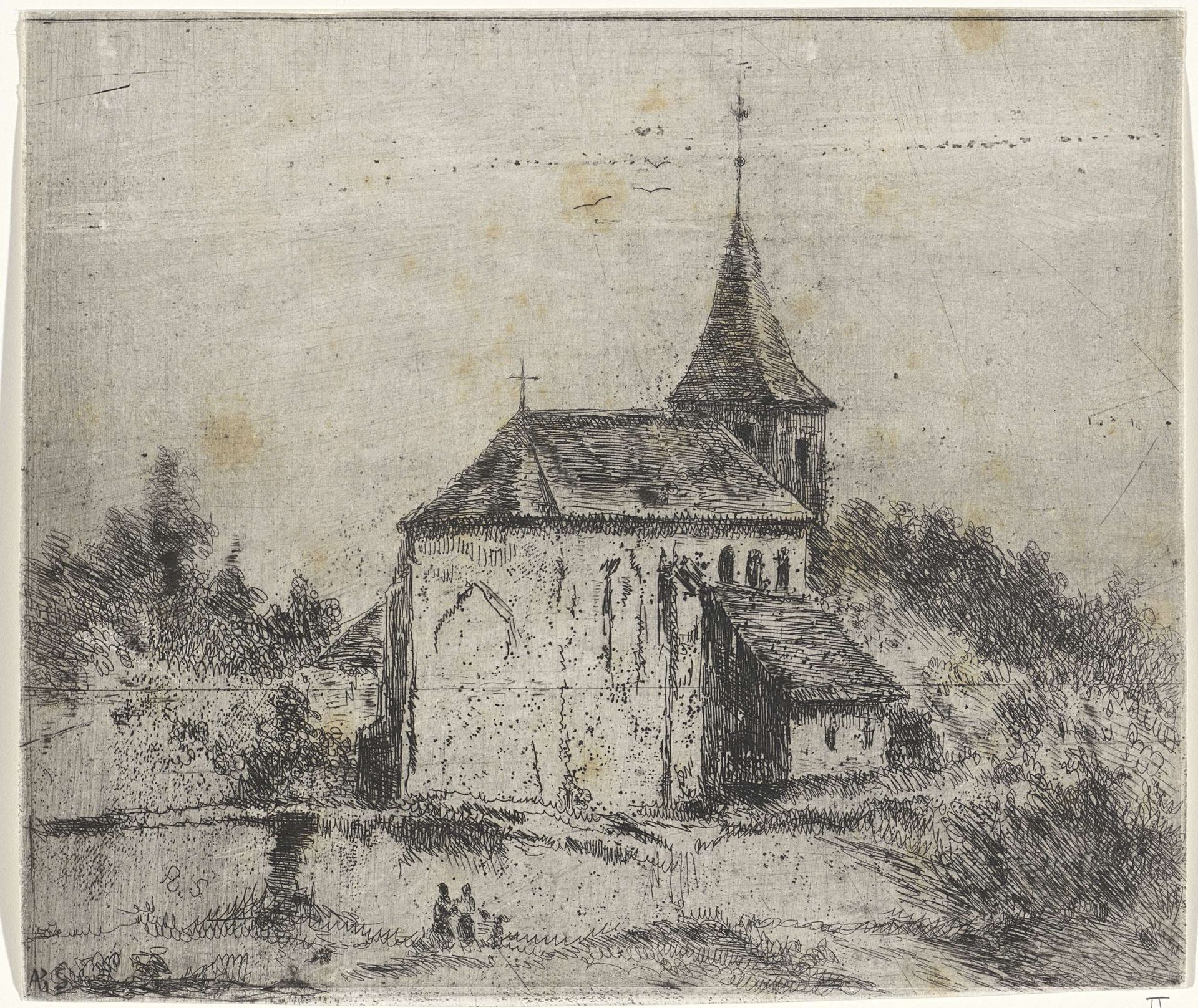 Kleine kerk by Alexander Schaepkens