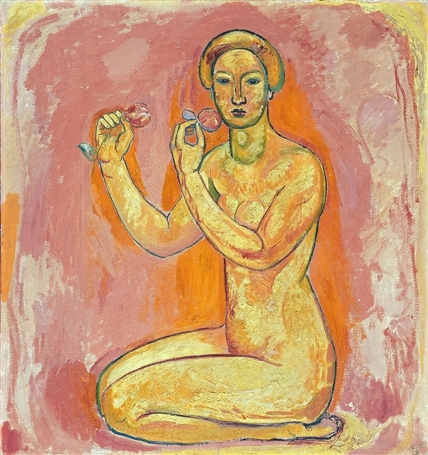 Female Nude with Flowers (The Truth) by Cuno Amiet