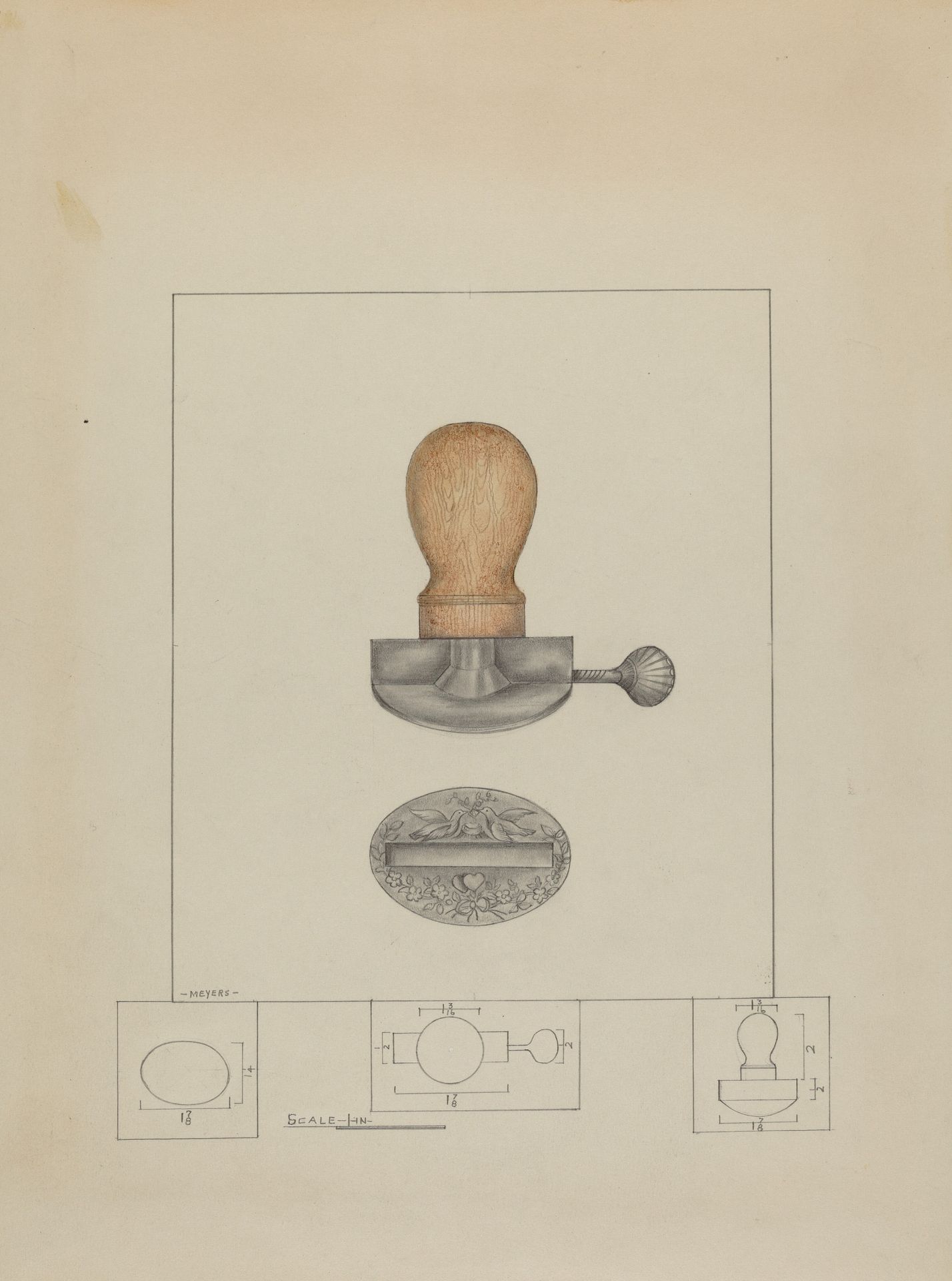 Pewter Stamp by Henry Meyers