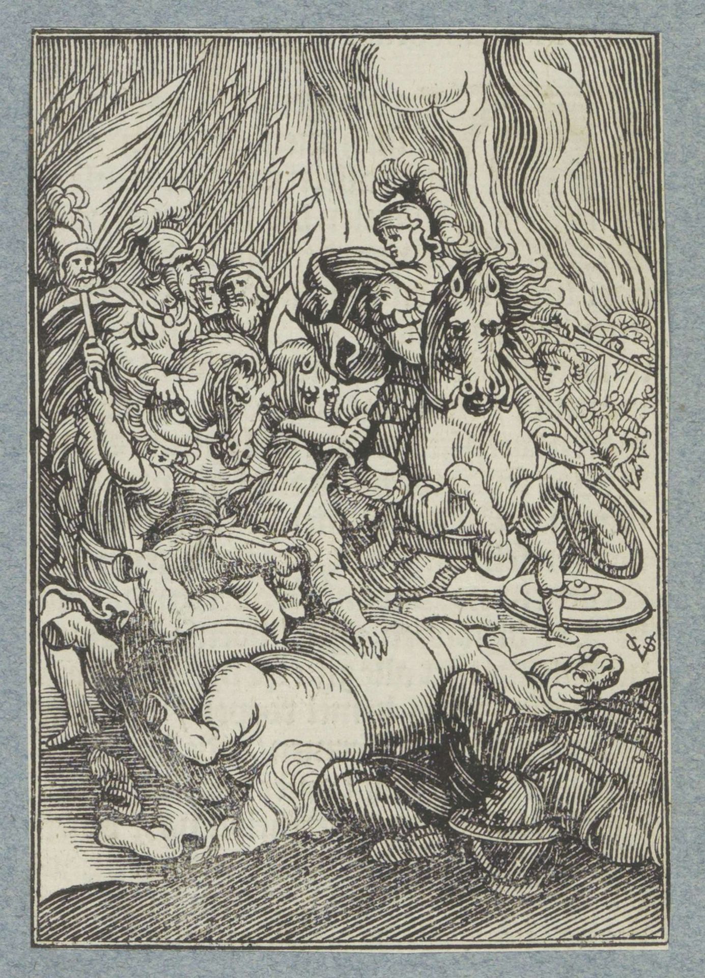 Judas de Makkabeeër en de wit geklede ruiter verslaan Lysias by Christoffel van (II) Sichem